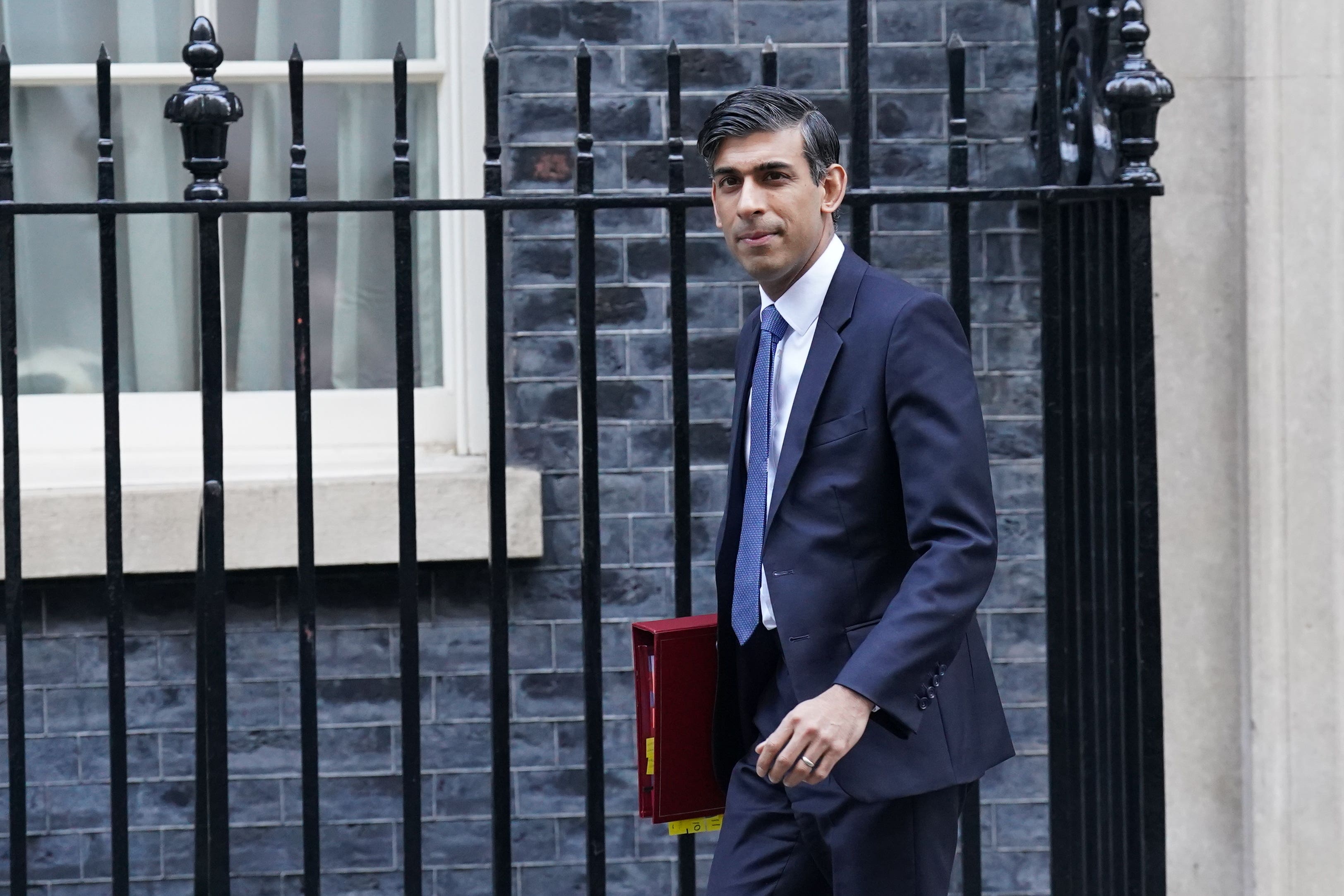 Prime Minister Rishi Sunak departs 10 Downing Street (PA)