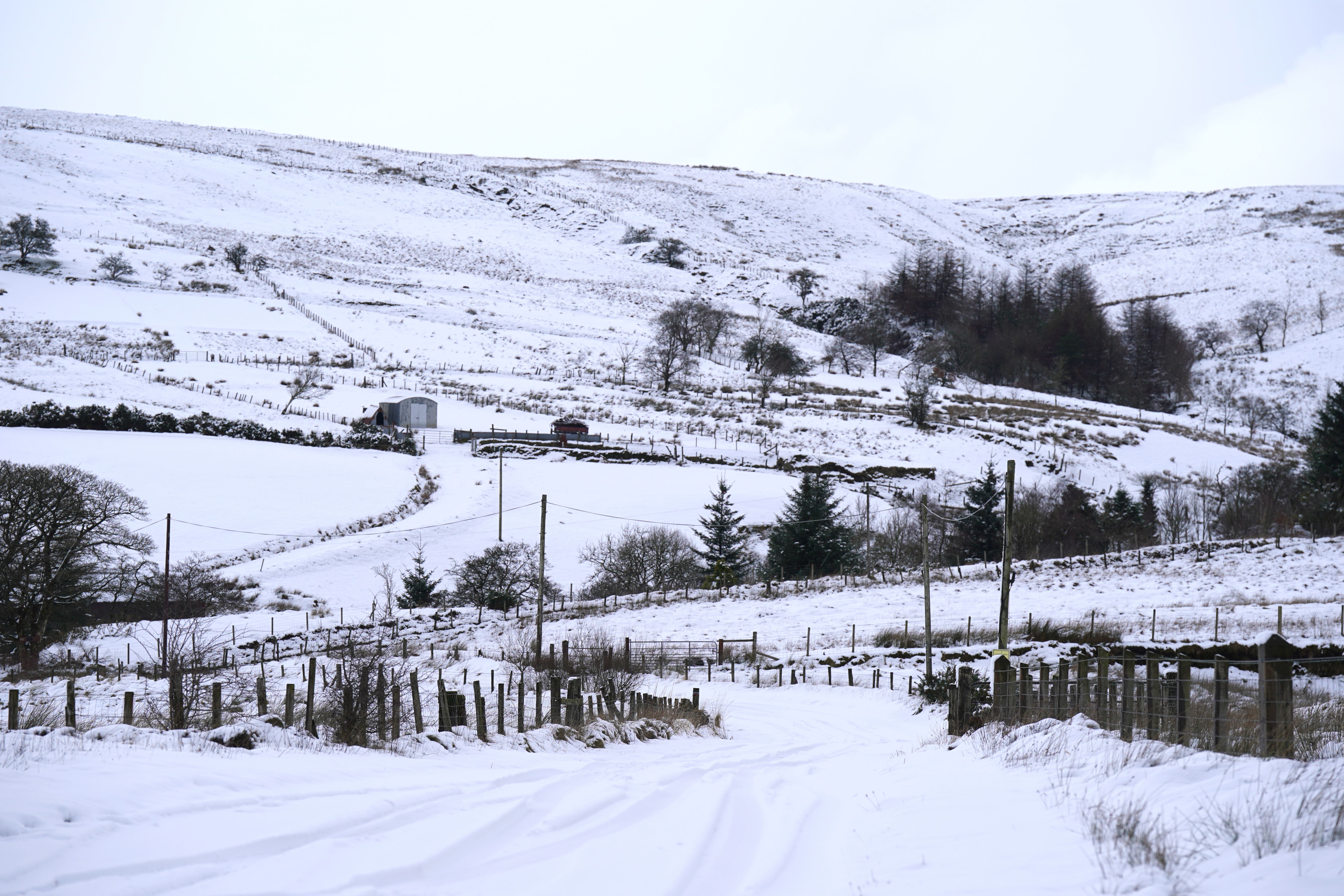 Temperatures plunged below minus 10C overnight (Niall Carson/PA)