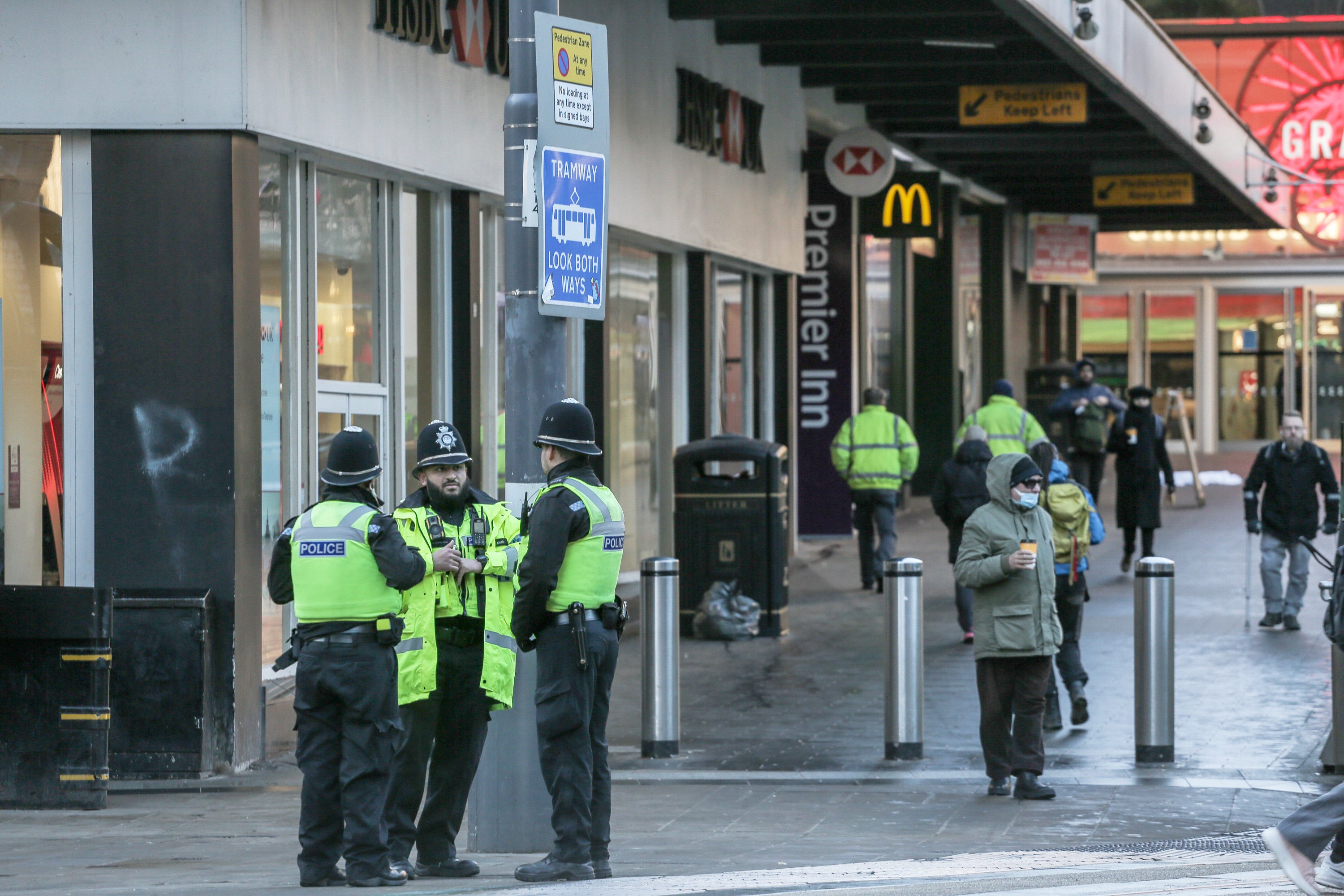 A 13-year-old boy was stabbed outside a McDonald’s in Birmingham city centre