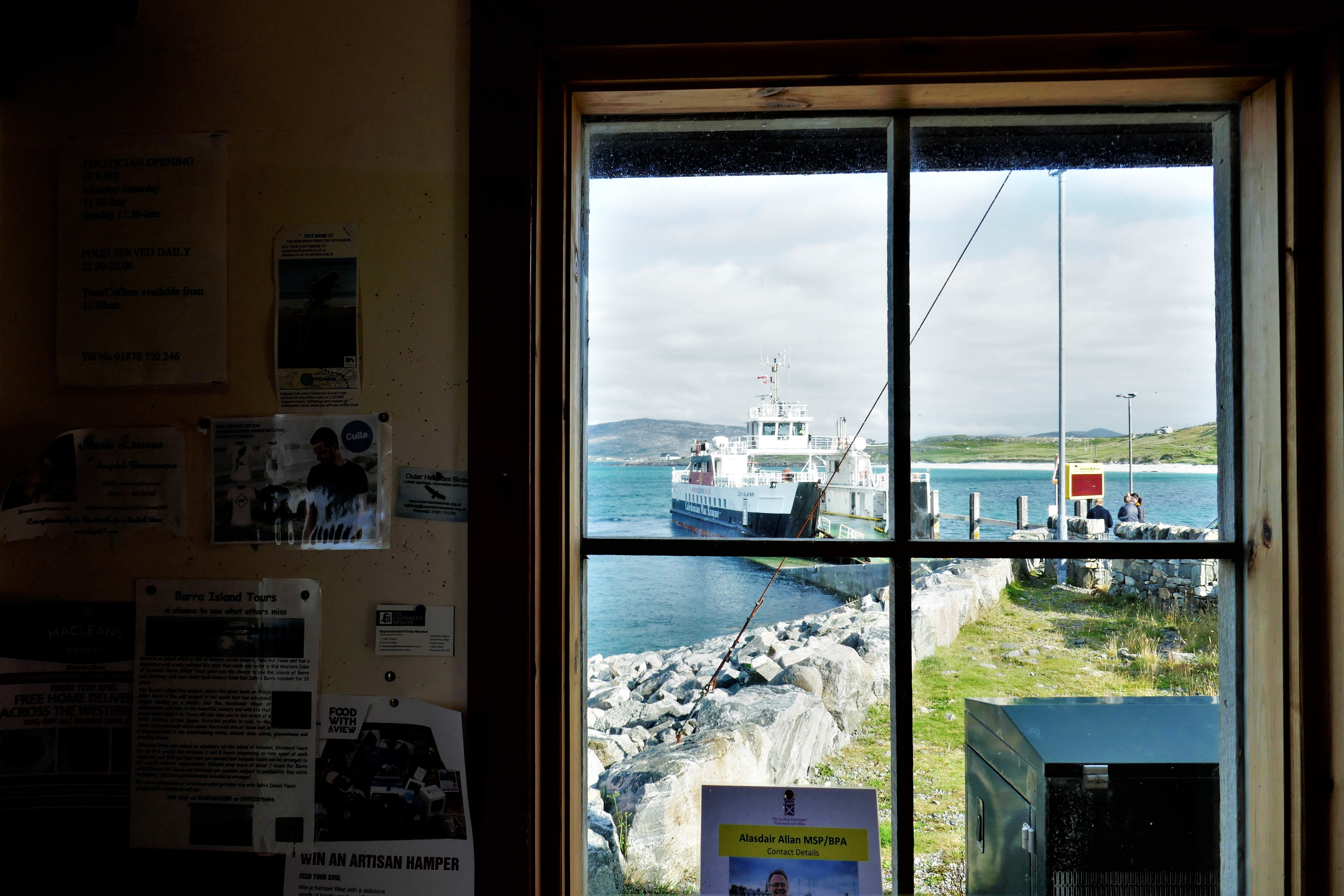 At the Barra ferry terminal