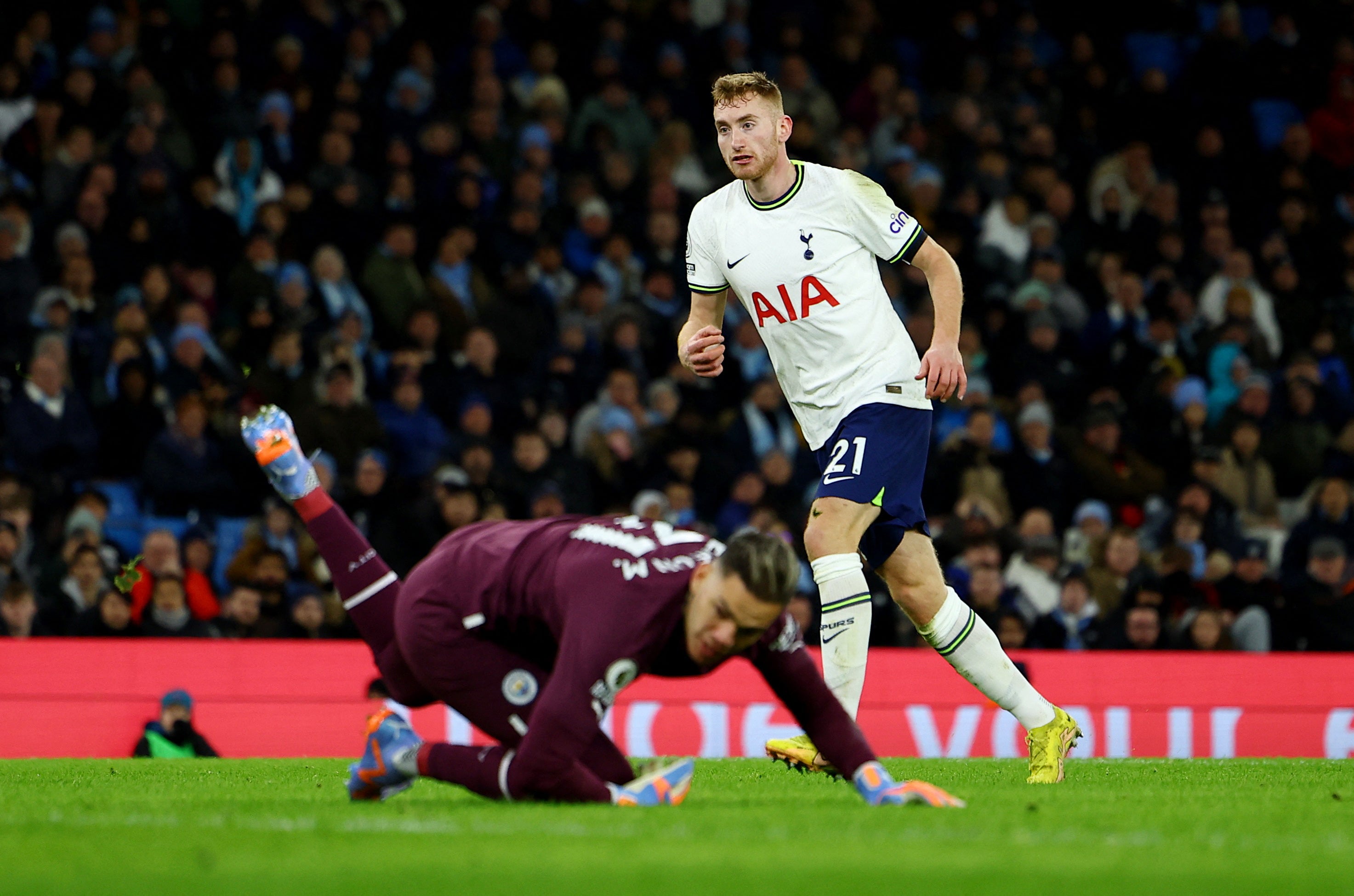 Dejan Kulusevski beats Ederson to give Spurs the lead