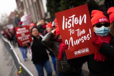 ‘Understaffed and underpaid’ nurses in America’s largest public health system rally after historic strikes