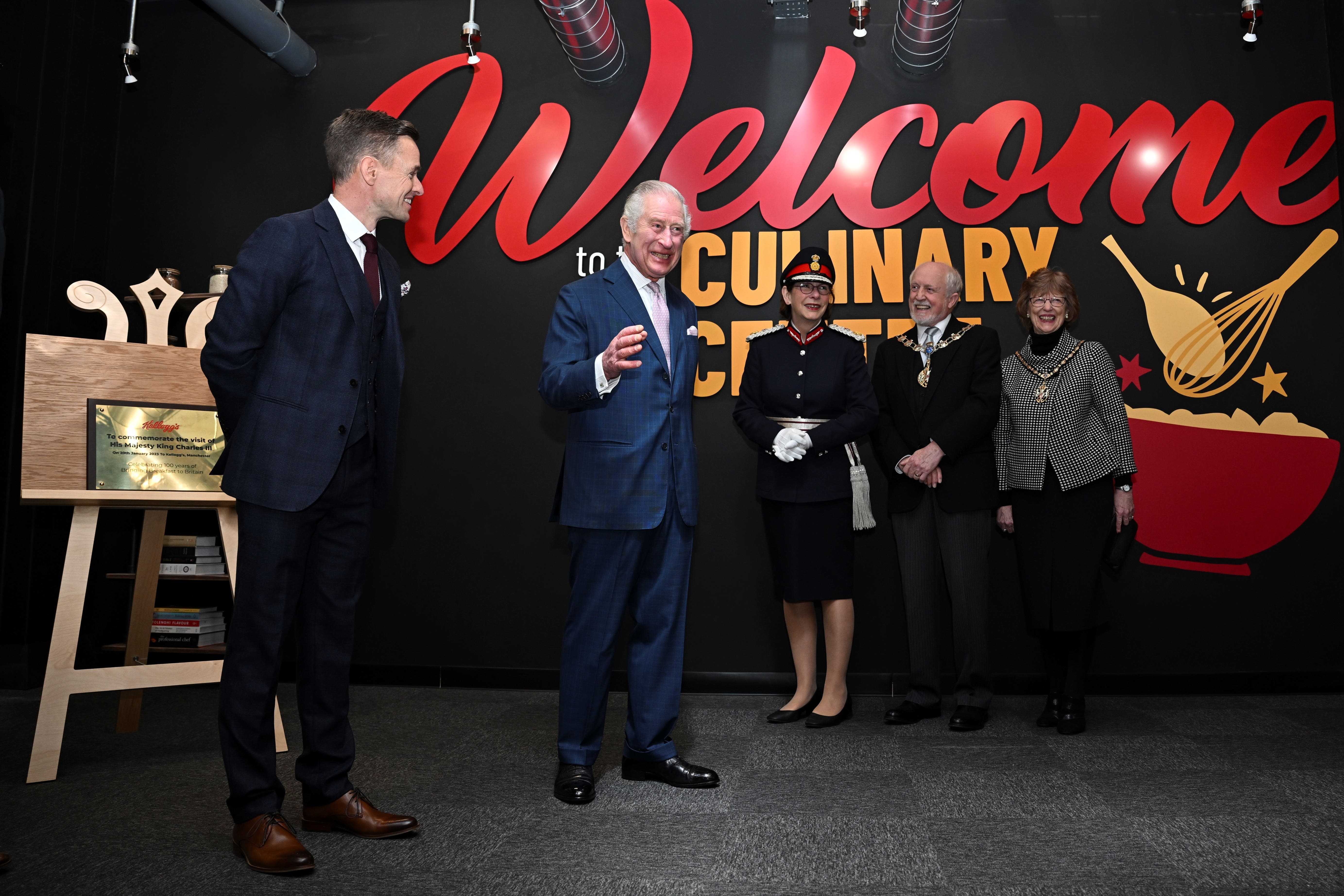 Charles unveiled a plaque to mark his visit (Paul Ellis/PA)