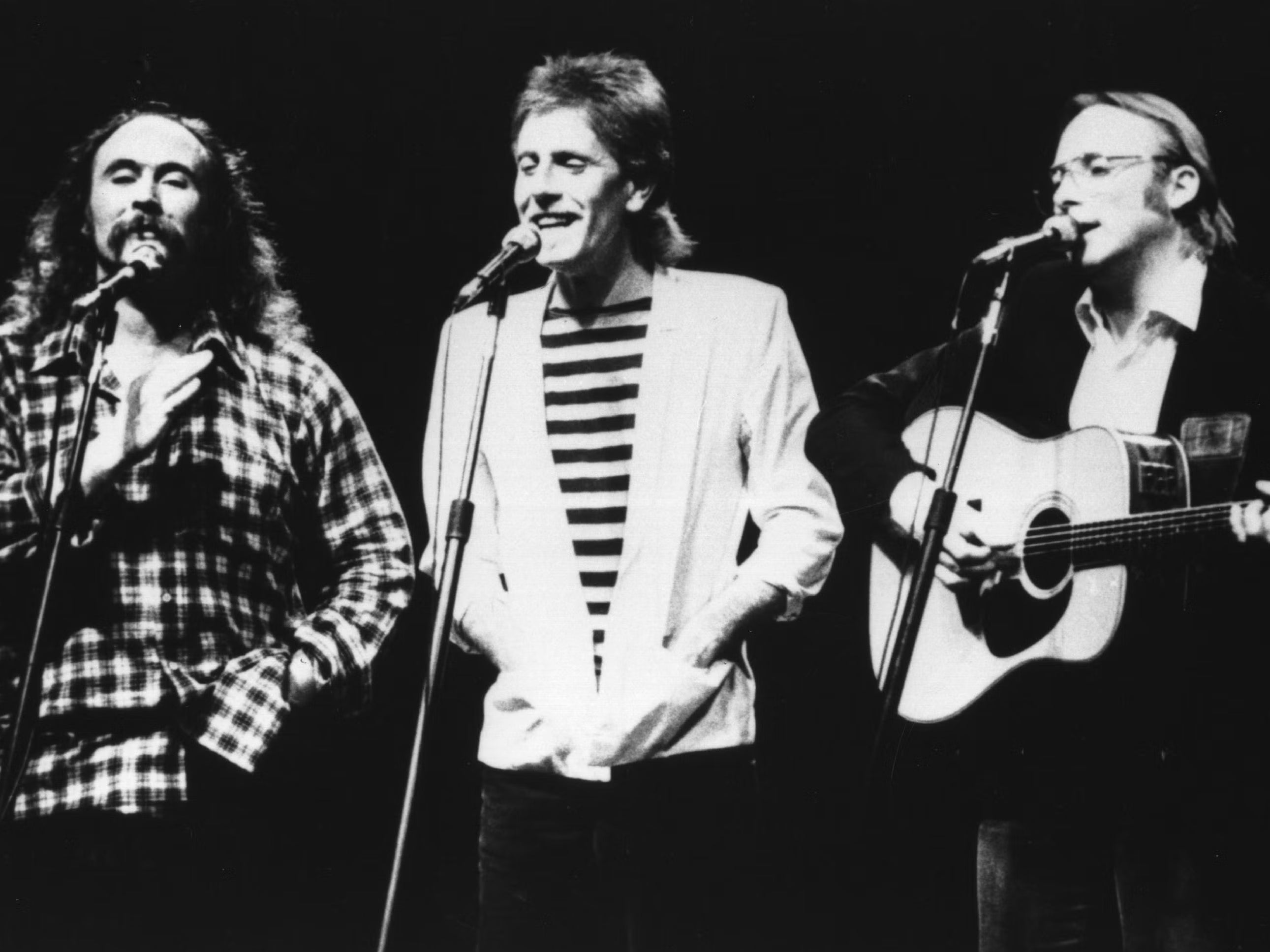 Crosby, Stills and Nash performing together in 1983