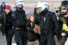 Pictures of the week: Snowy winter landscapes, a giant crane toad and Greta Thunberg detained by police