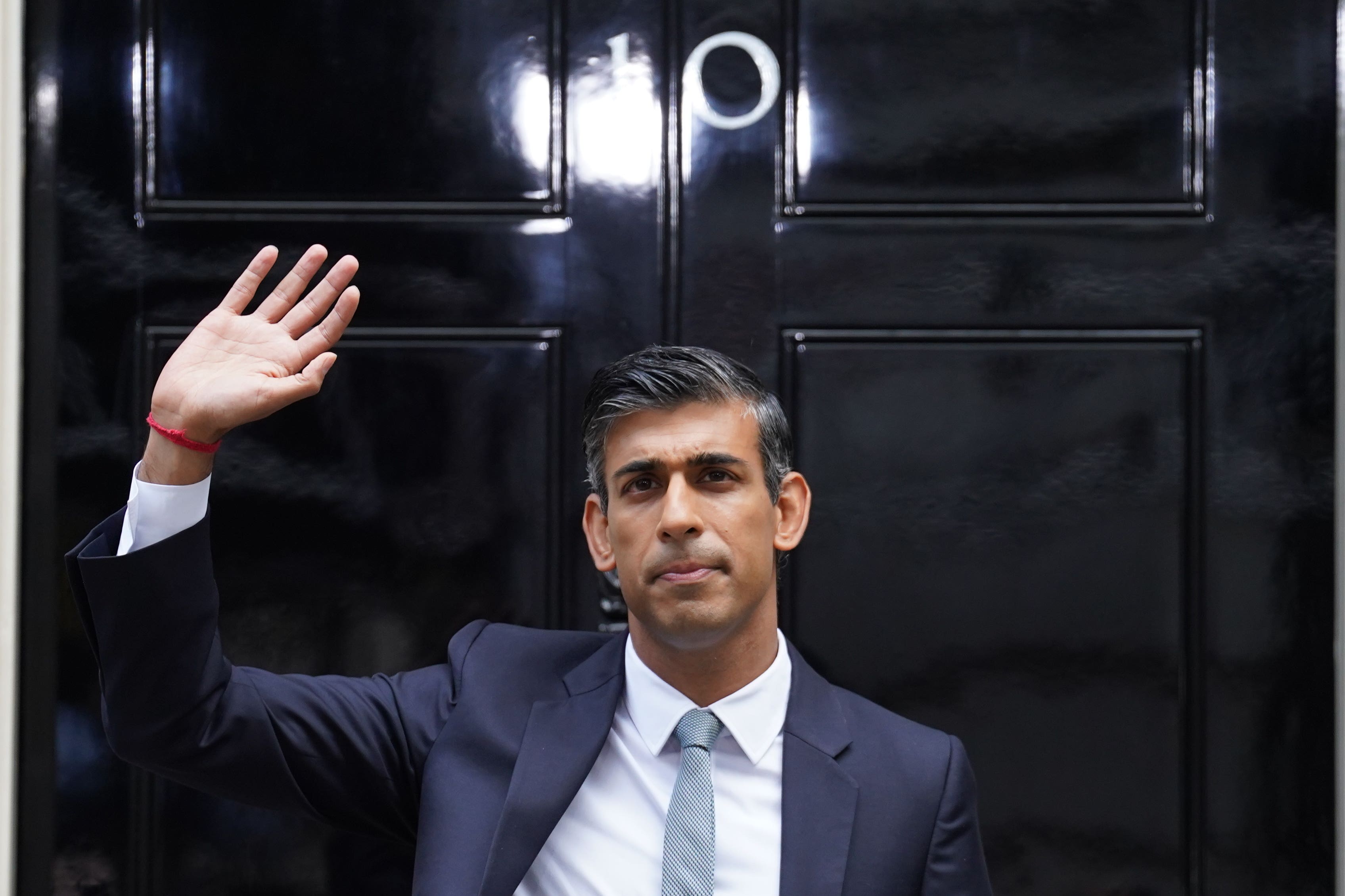 Rishi Sunak makes a speech outside 10 Downing Street (PA)