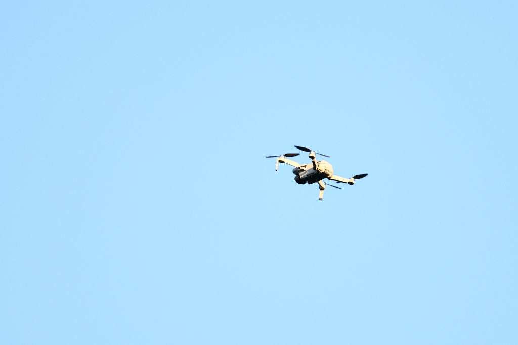 A drone over St Mary’s forced the players to leave the field in the first half