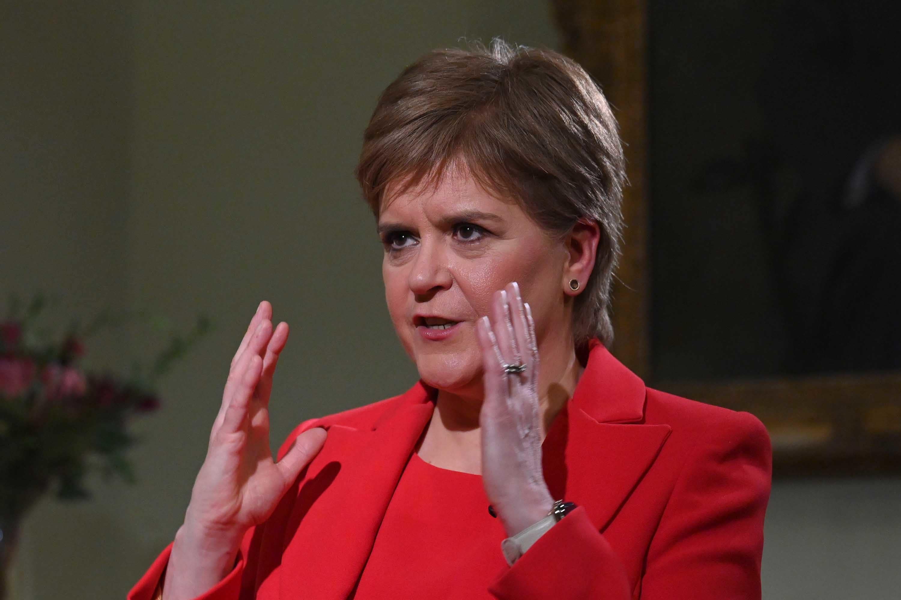 Scottish First Minister Nicola Sturgeon accused the UK Government of trying to ‘undermine and delegitimise the Scottish Parliament’ (Jeff Overs/BBC/PA)