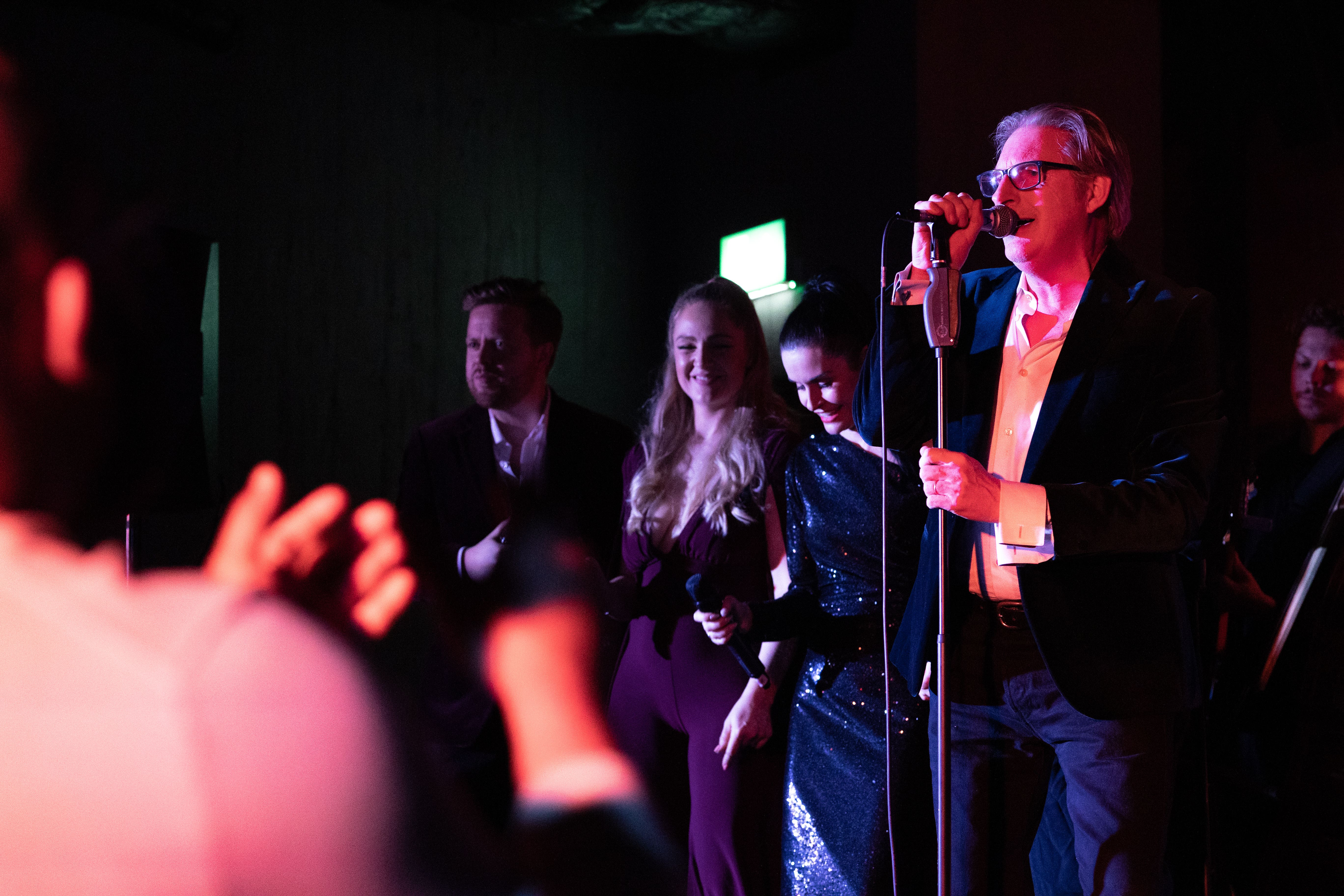 Adrian Dunbar’s performance appeared to go down well with the crowd (PA)