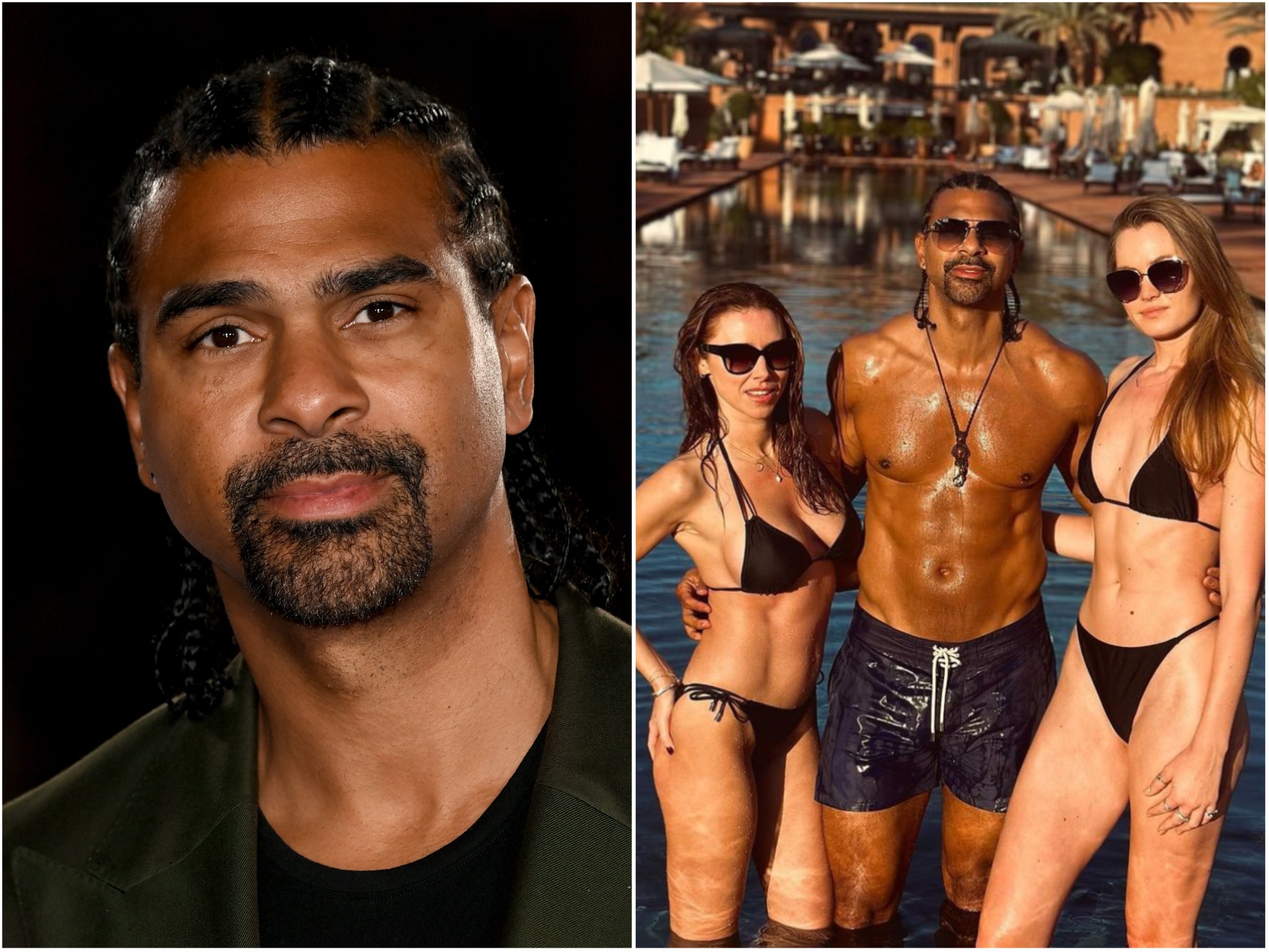 Three’s a crowd: David Haye was rumoured to be in a throuple with his girlfriend Sian Osborne and Saturday’s singer Una Healy