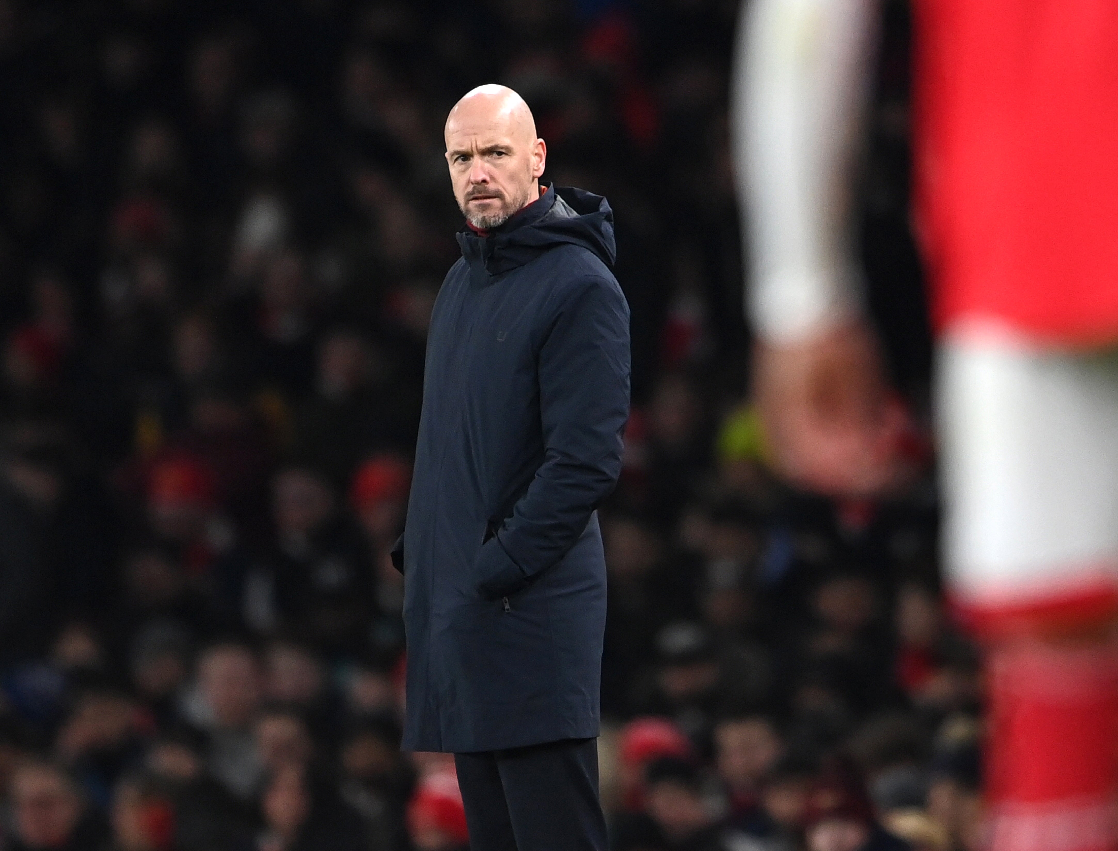 Ten Hag was angry with his United players in the manner they conceded three goals to Arsenal