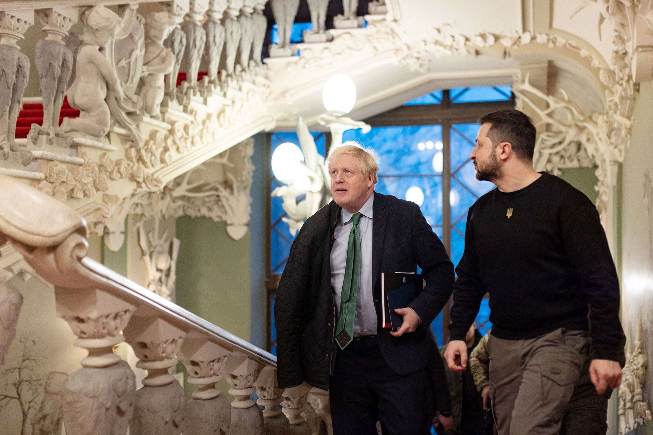 Boris Johnson with Volodymyr Zelensky in Ukraine last week