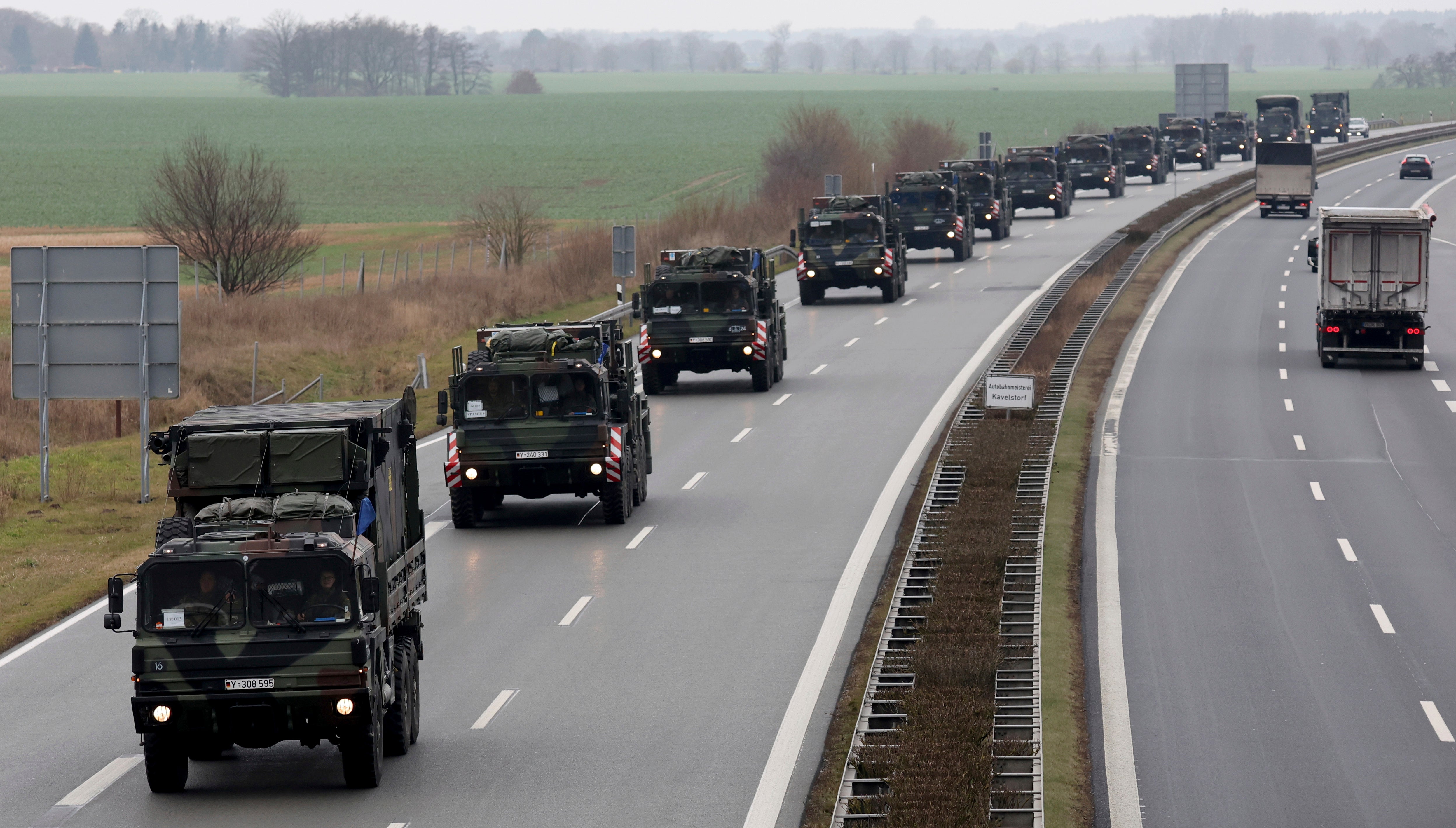 The first two of three German air defence missile squadrons head to Poland on Monday where they will support Ukraine