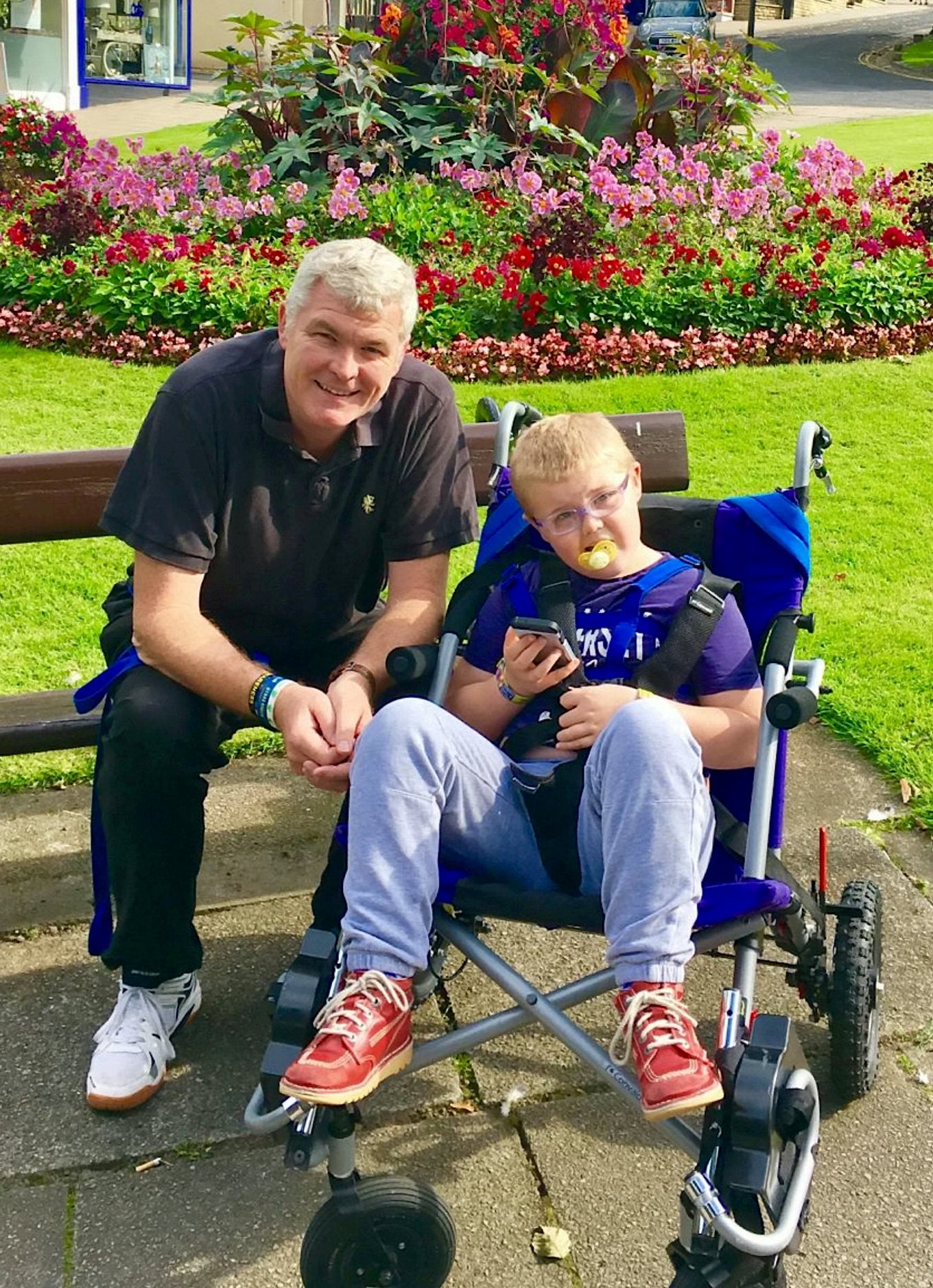 Adam with father Chris, who died from cancer in 2020