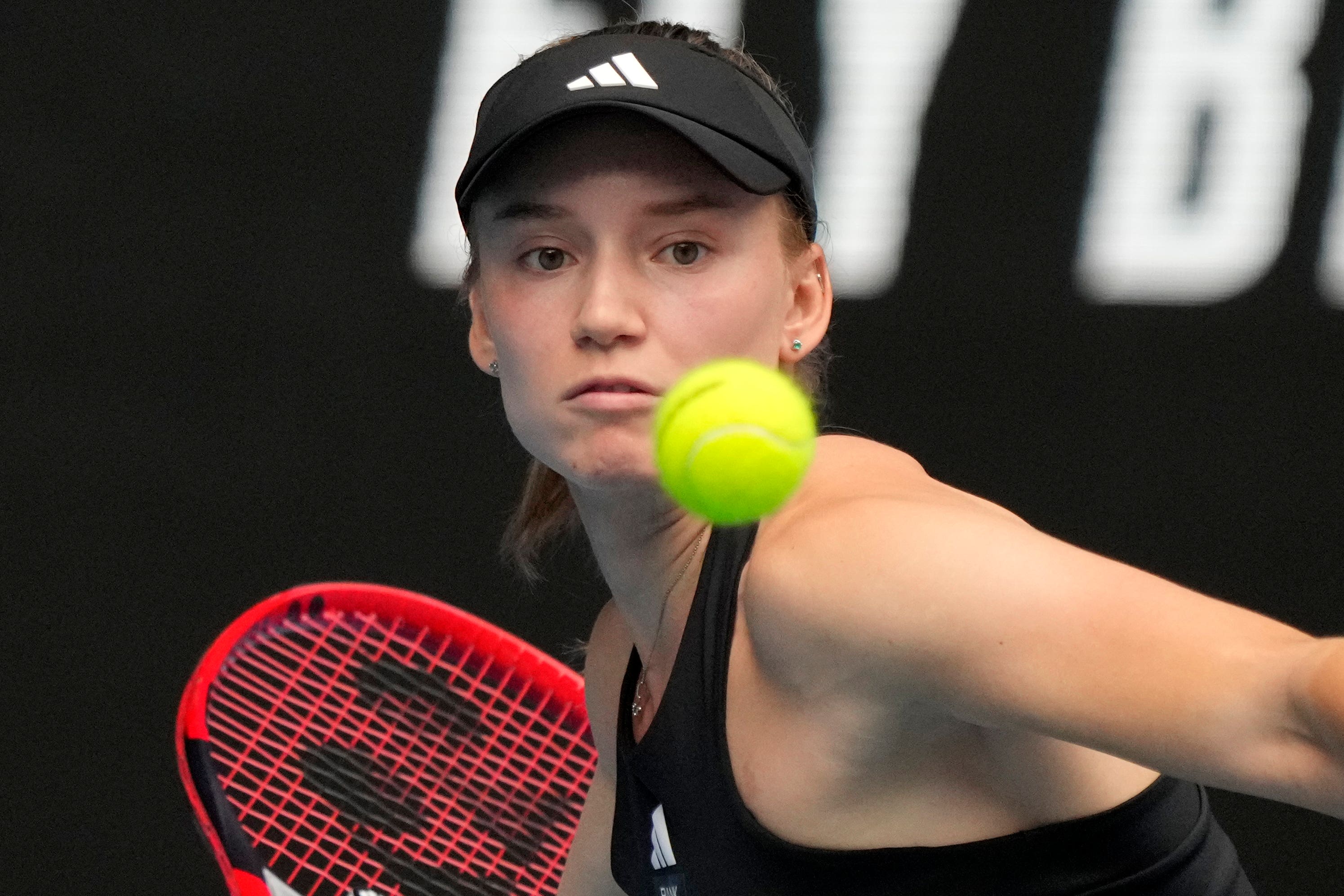 Wimbledon champion Elena Rybakina eased into the semi-finals of the Australian Open with a straight-sets victory over Jelena Ostapenko (Aaron Favila/AP)