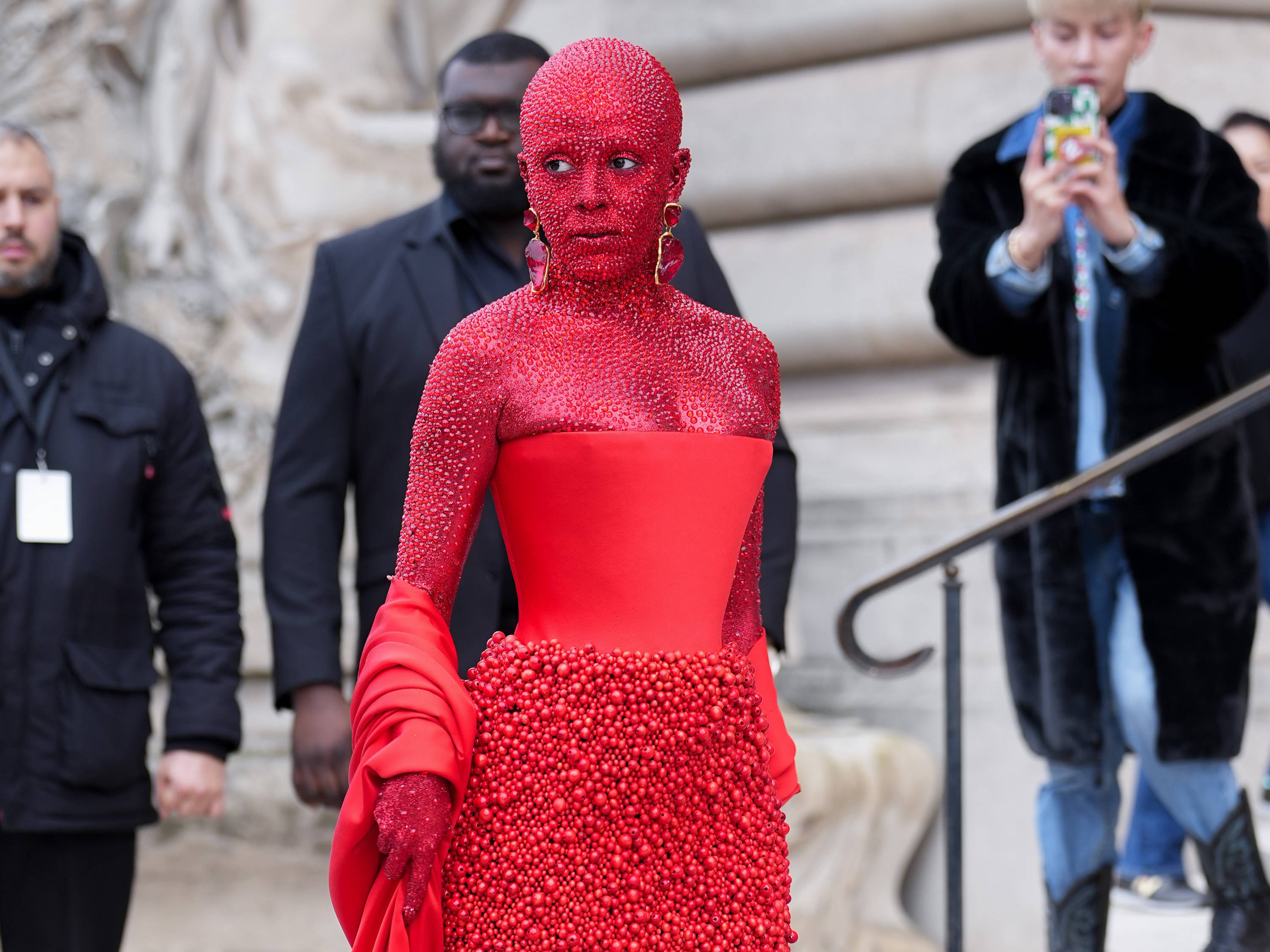 Doja Cat at the Schiaparelli FW23 show at Paris Fashion Week