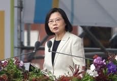 Taiwan's president says war with China 'not an option'