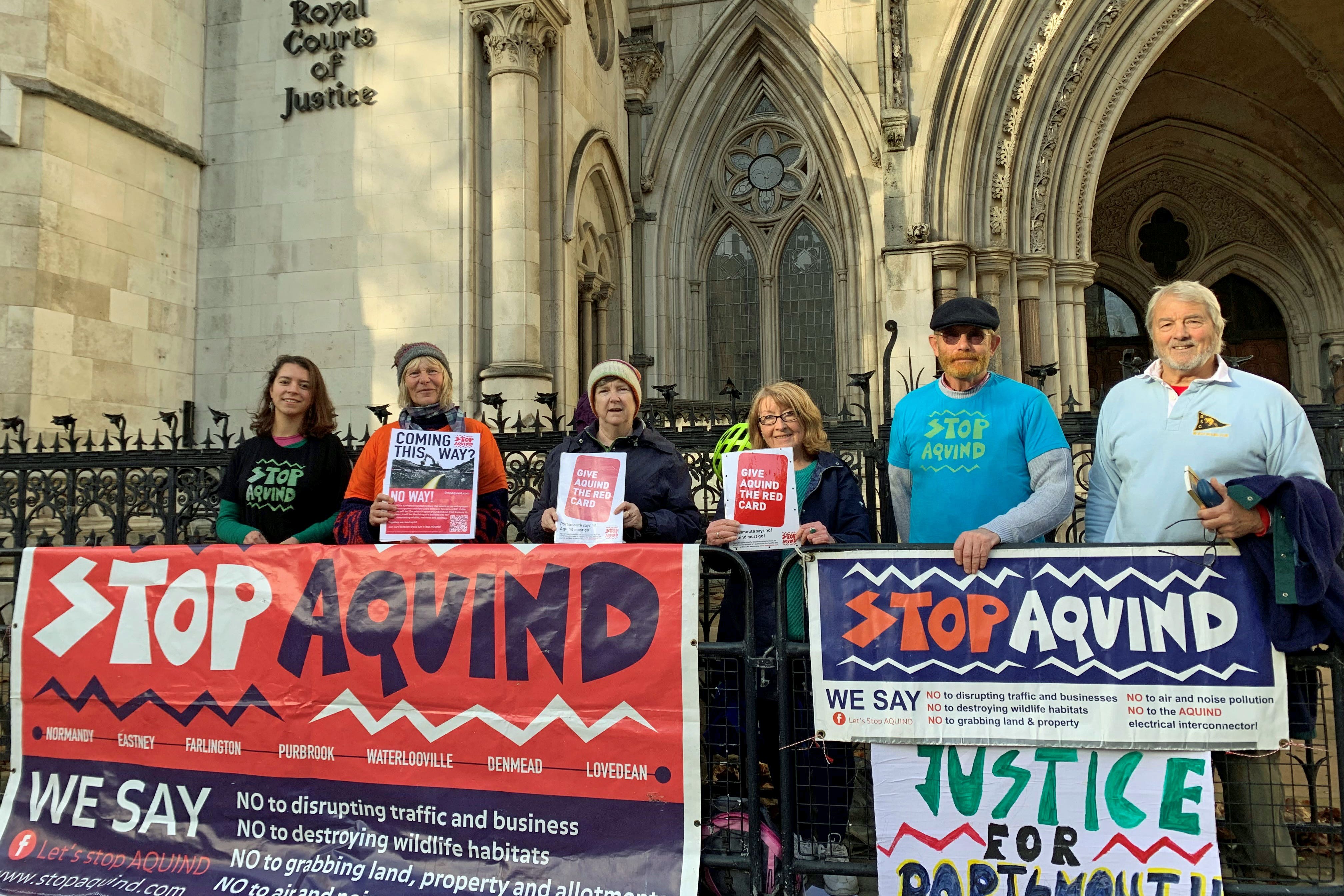 Campaigners at the High Court in November (Tom Pilgrim/PA)