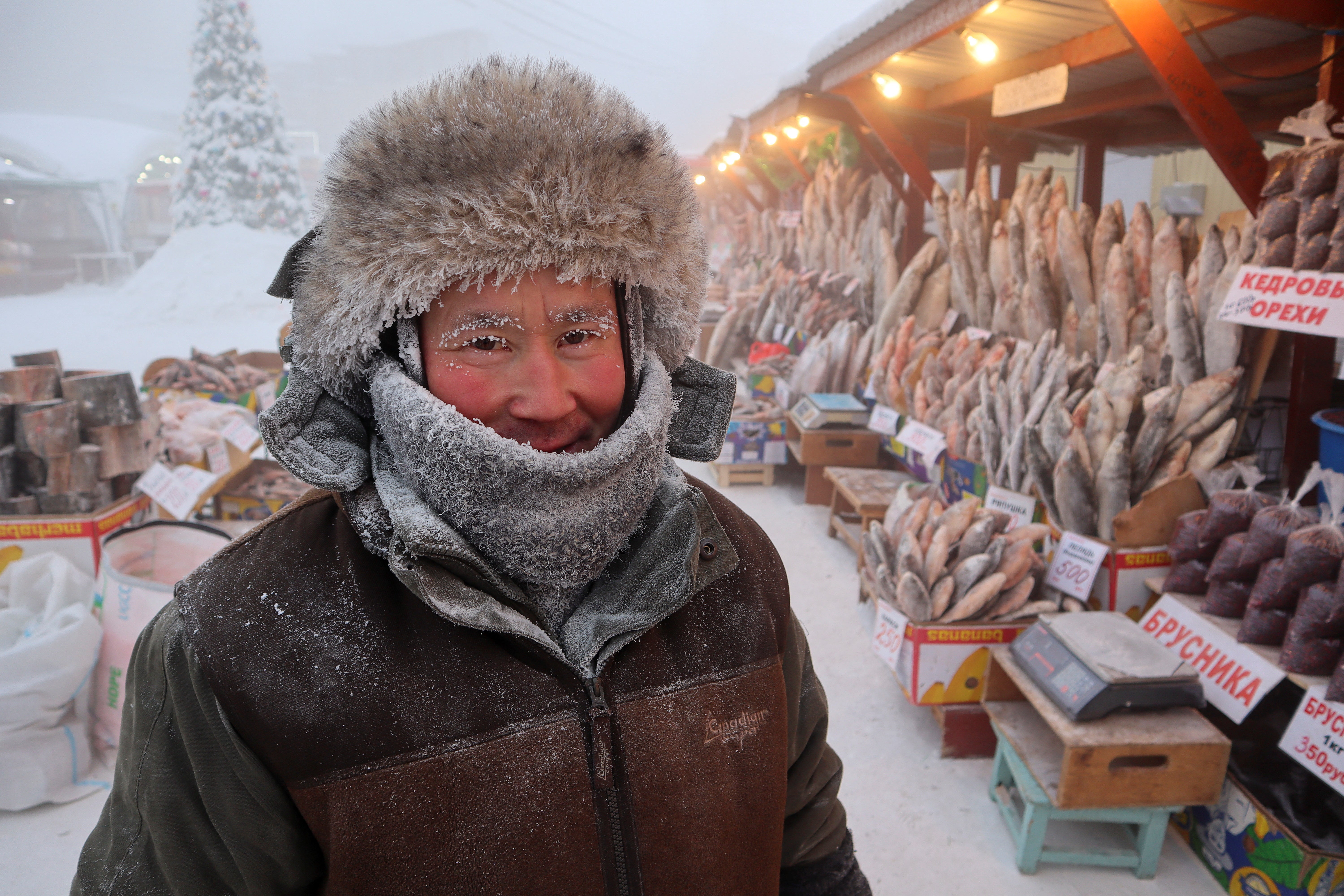 A vendor is Russia’s Yakutsk which has been hit by extreme sub-zero temperatures