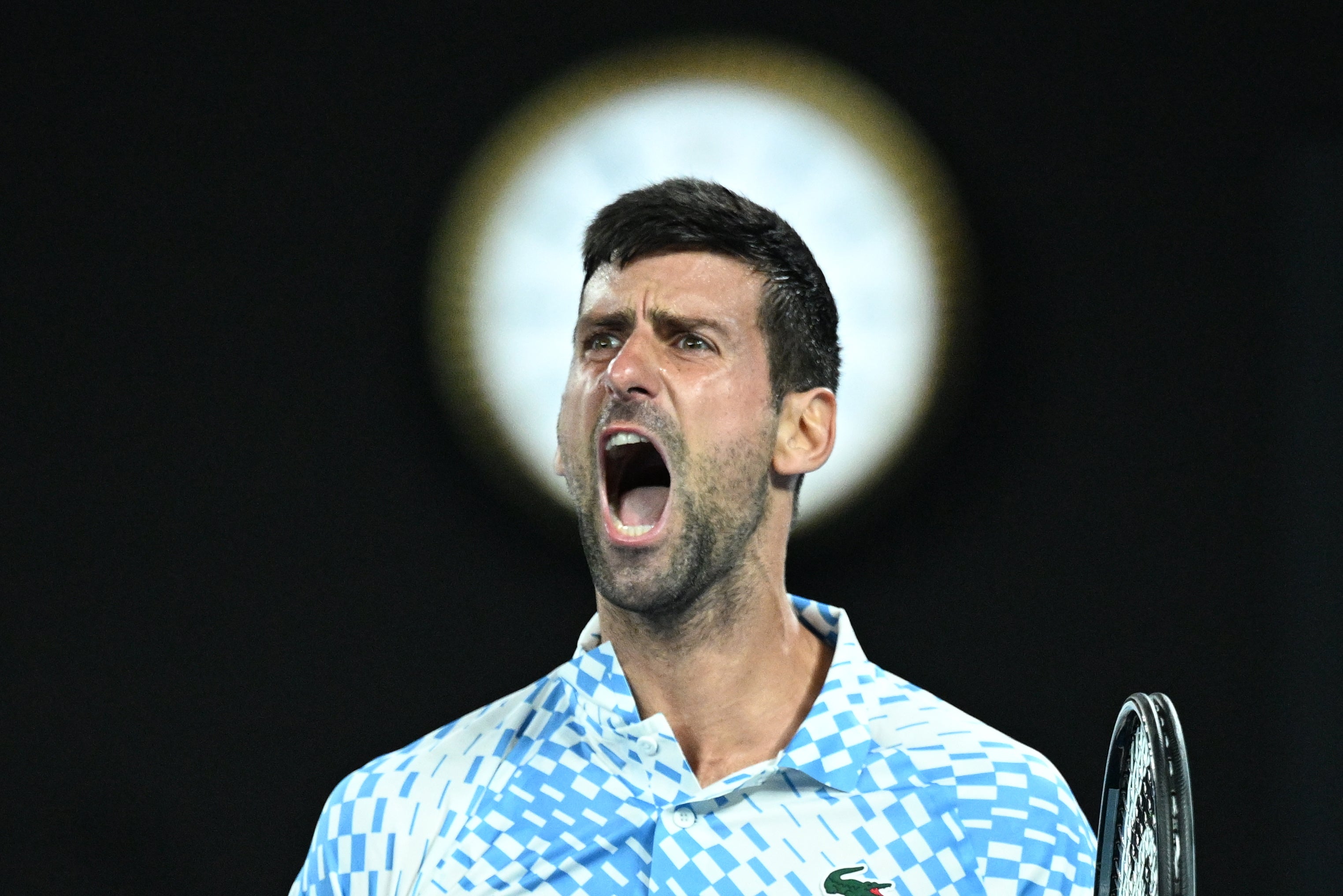 Novak Djokovic of Serbia celebrates