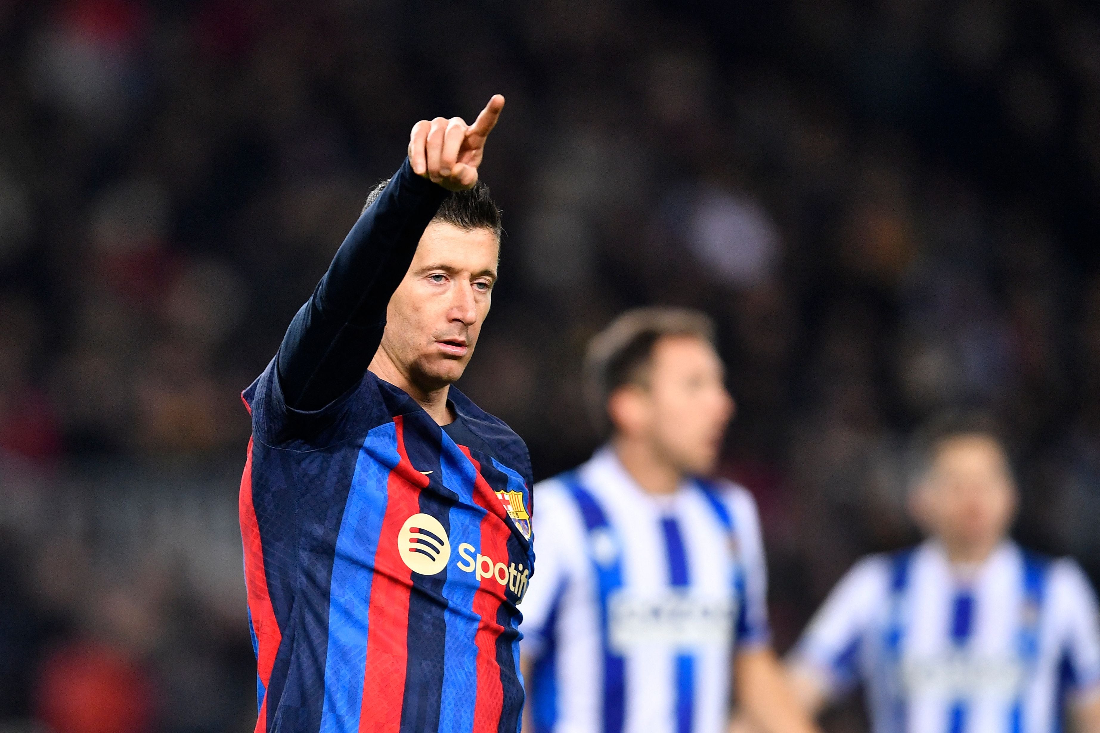 Robert Lewandowski during the semi-final