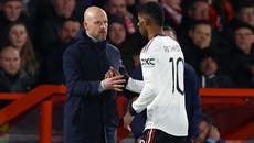 Erik ten Hag hails ‘unstoppable’ Marcus Rashford as Man United push towards Wembley final