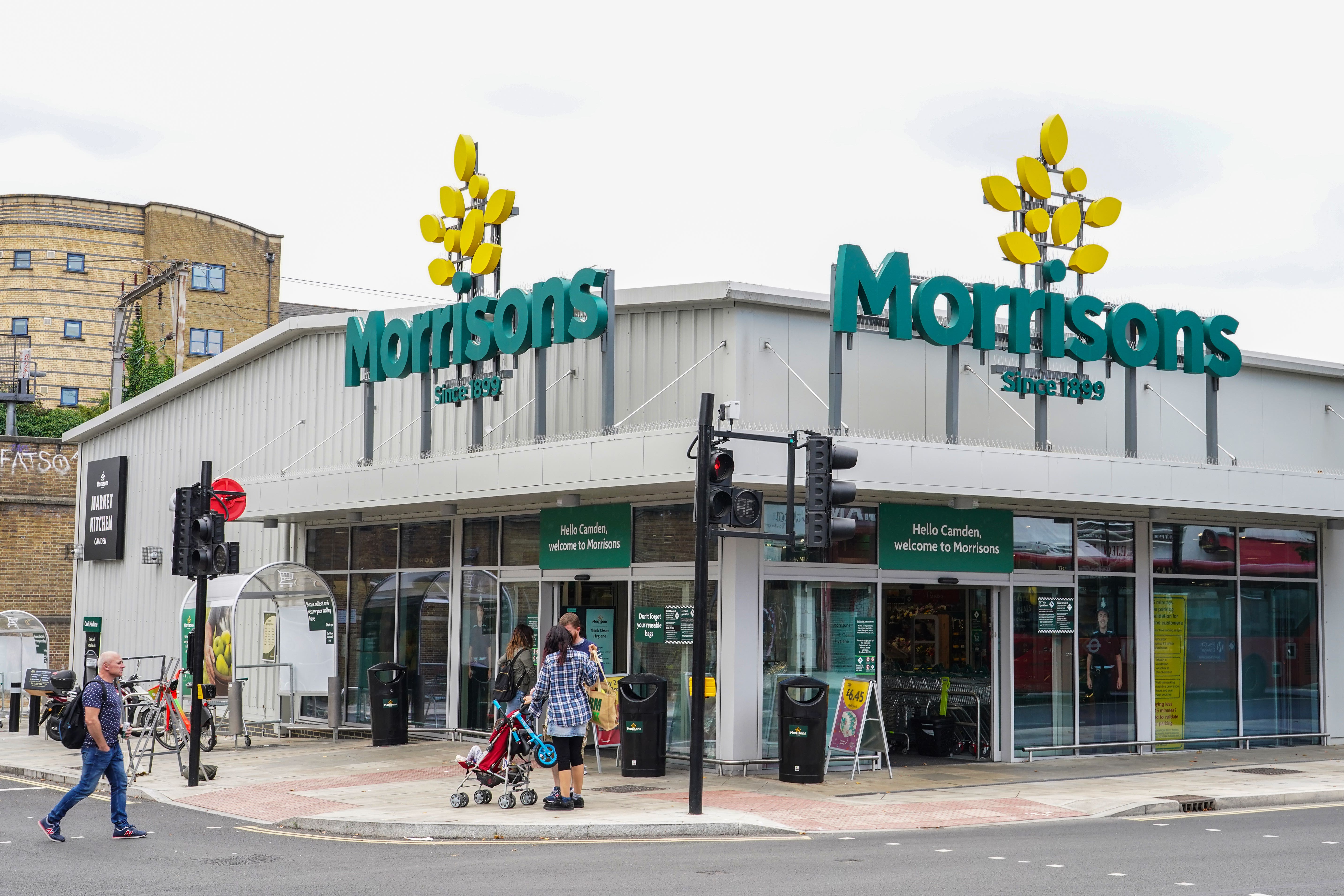 A branch of Morrisons supermarket in Camden, London. The retailer saw earnings slip over the past year amid a consumer spending squeeze (Ian West/PA)