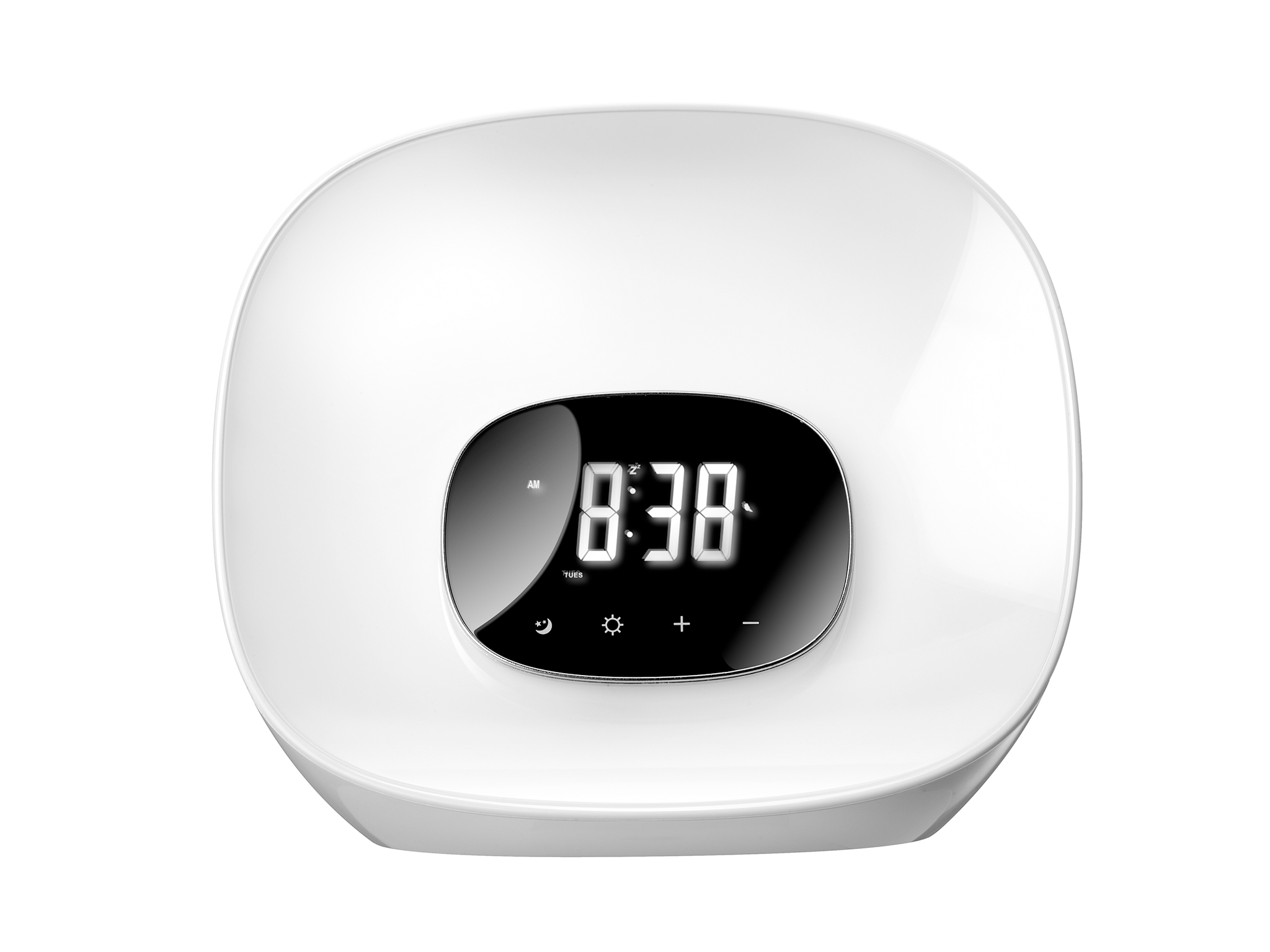 Groov-e light curve wake-up light alarm clock with radio