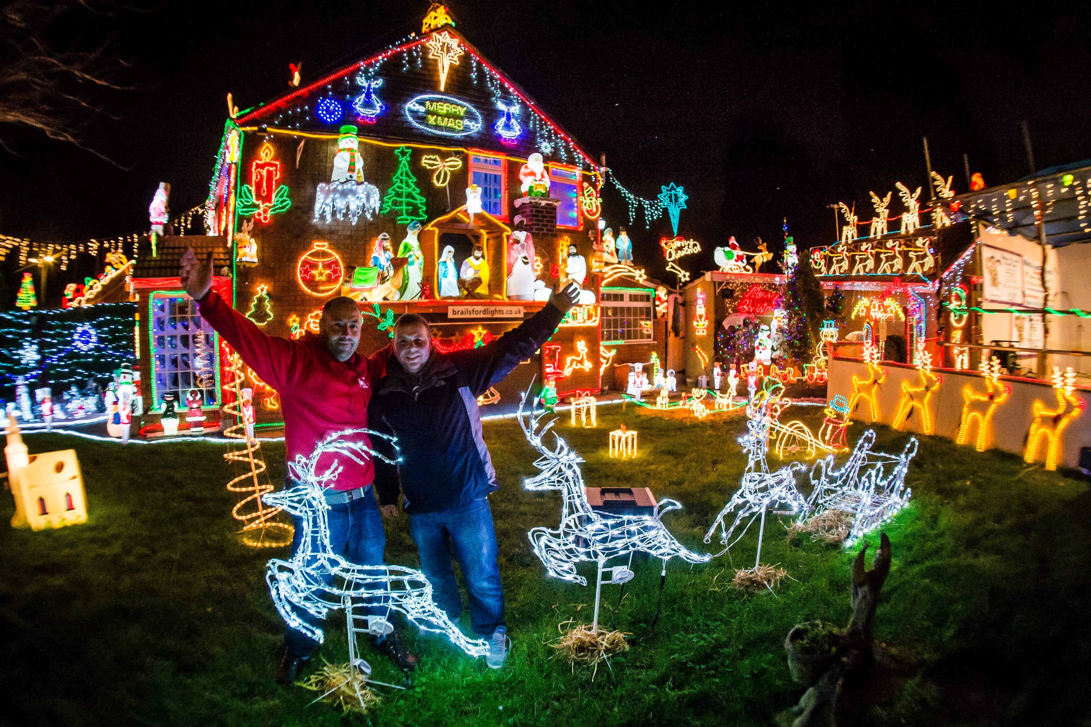 Brothers Lee (left) and Paul Brailsford beside their mother’s house in Brentry, Bristol (Ben Birchall/PA)