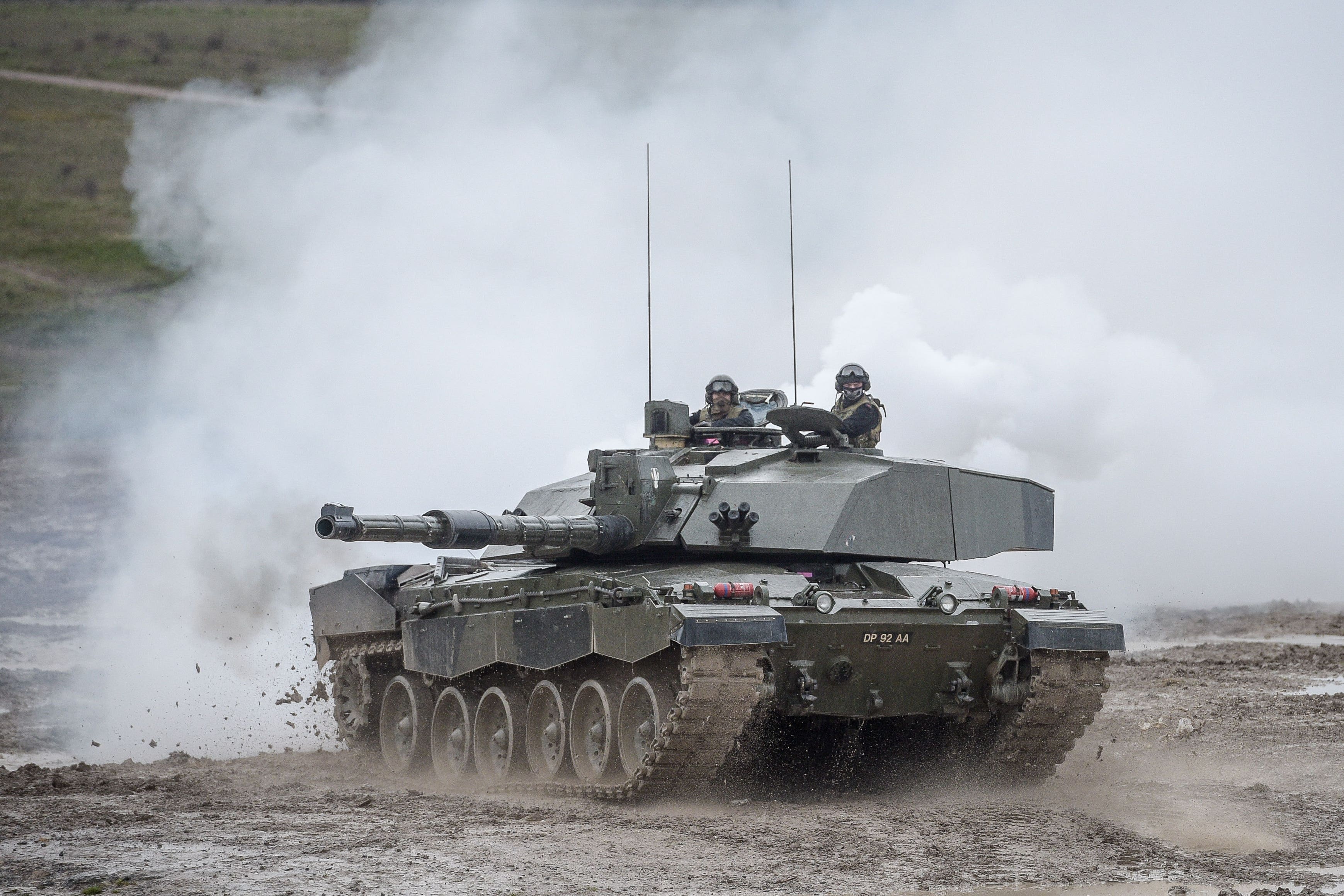 The Challenger 2 tanks the UK is supplying to Ukraine are expected to arrive in the war-torn country at the end of March (Ben Birchall/PA)