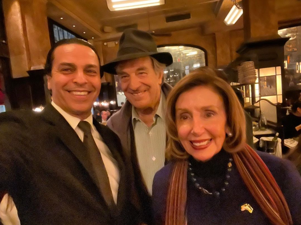 Paul and Nancy Pelosi enjoying a night out at NYC restaurant Balthazar in January