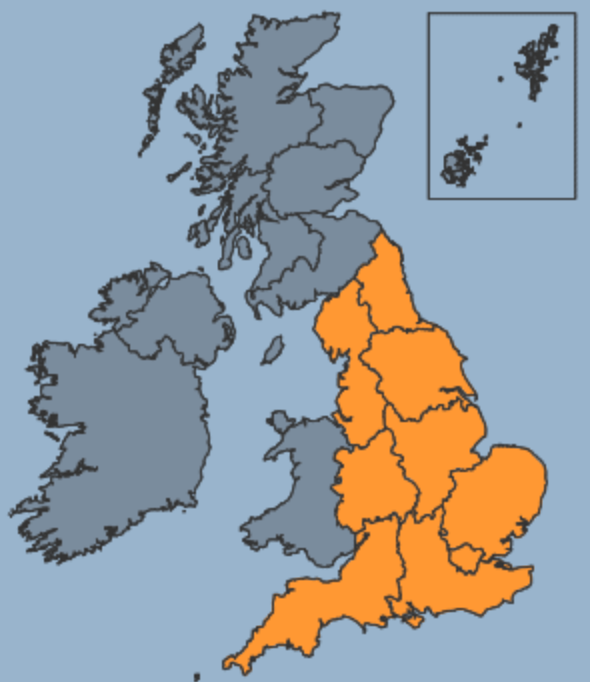 Large swathes of the country are covered by the severe cold weather alert