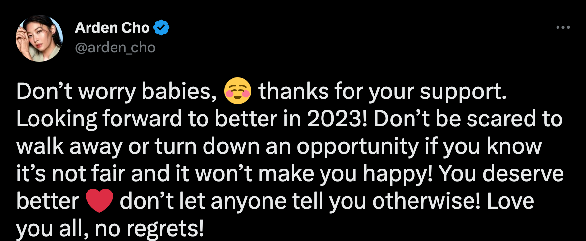 Arden Cho responding to a ‘Teen Wolf’ fan on Twitter