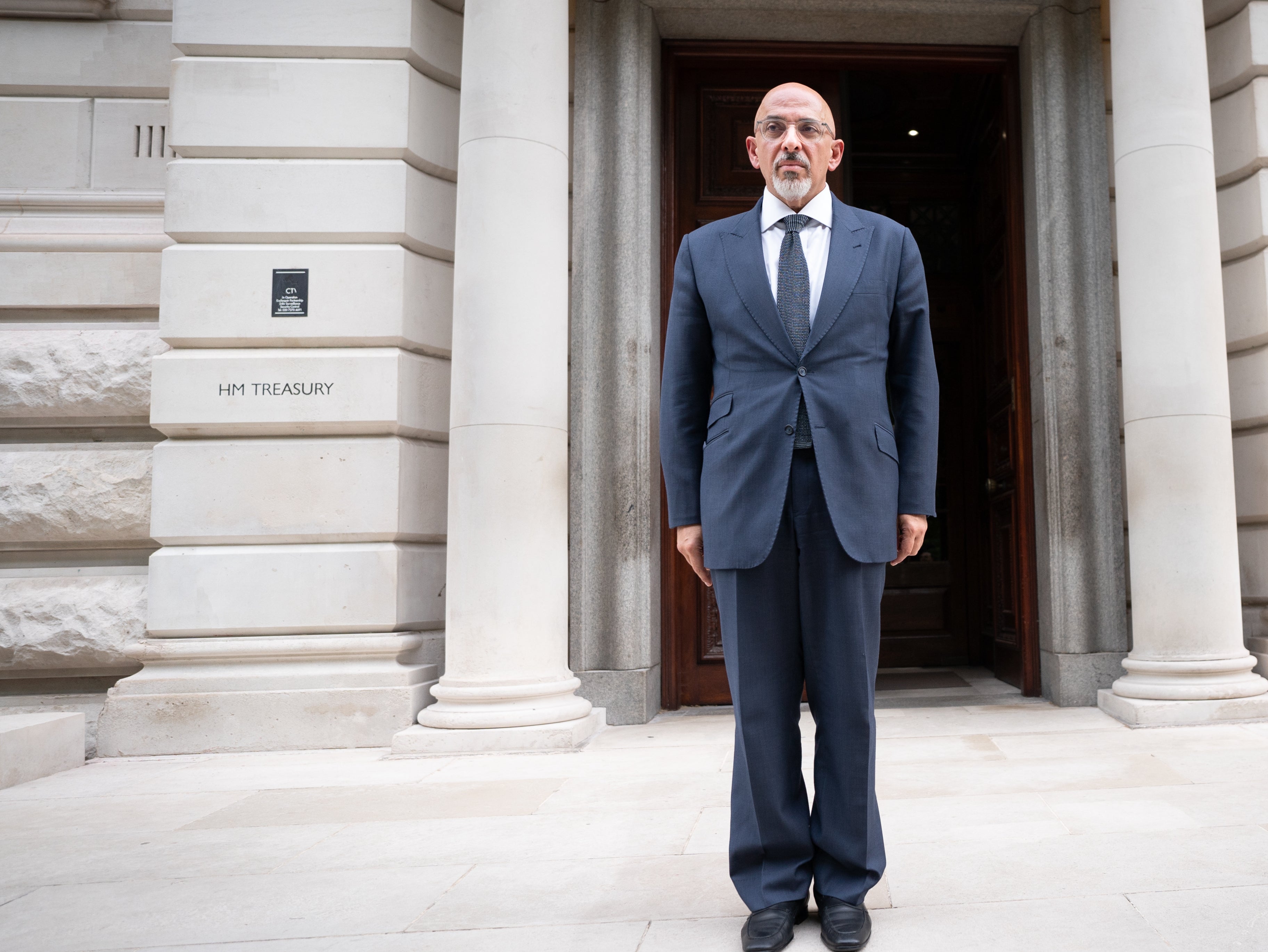 Zahawi outside Treasury last year after being appointed chancellor