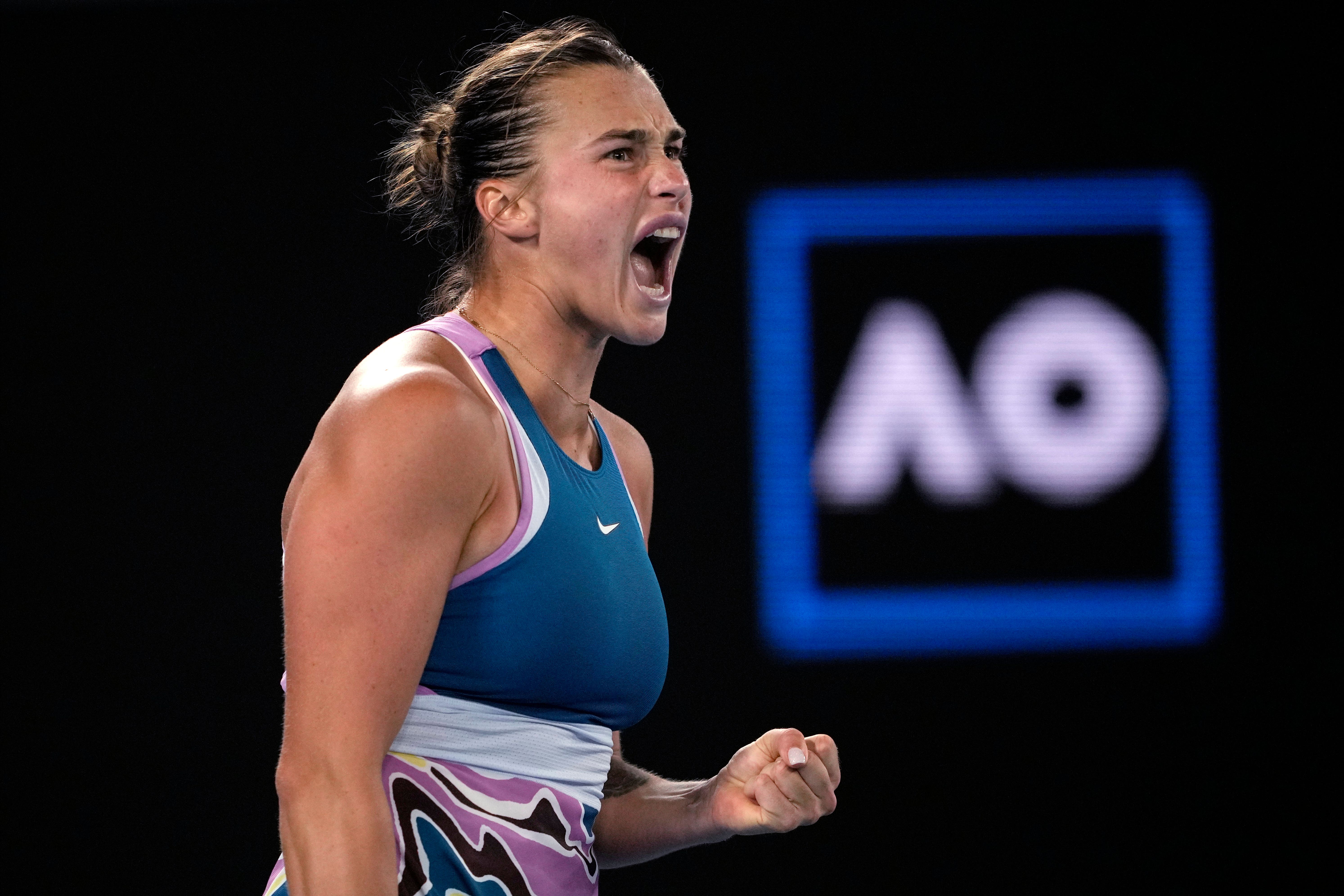 Aryna Sabalenka is chasing a first grand slam title (Aaron Favila/AP)