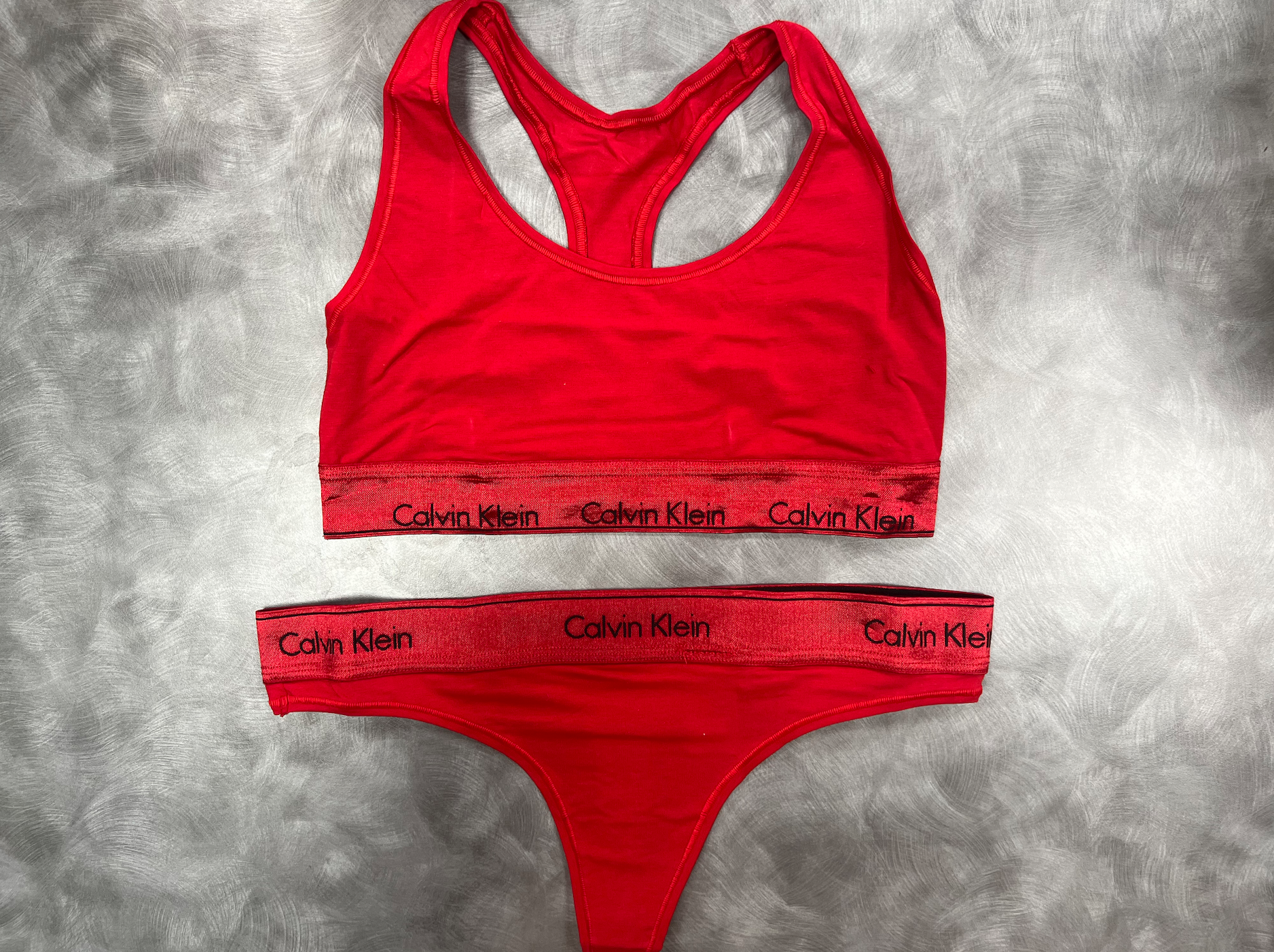 Calvin Klein bralette and thong set best red lingerie sets