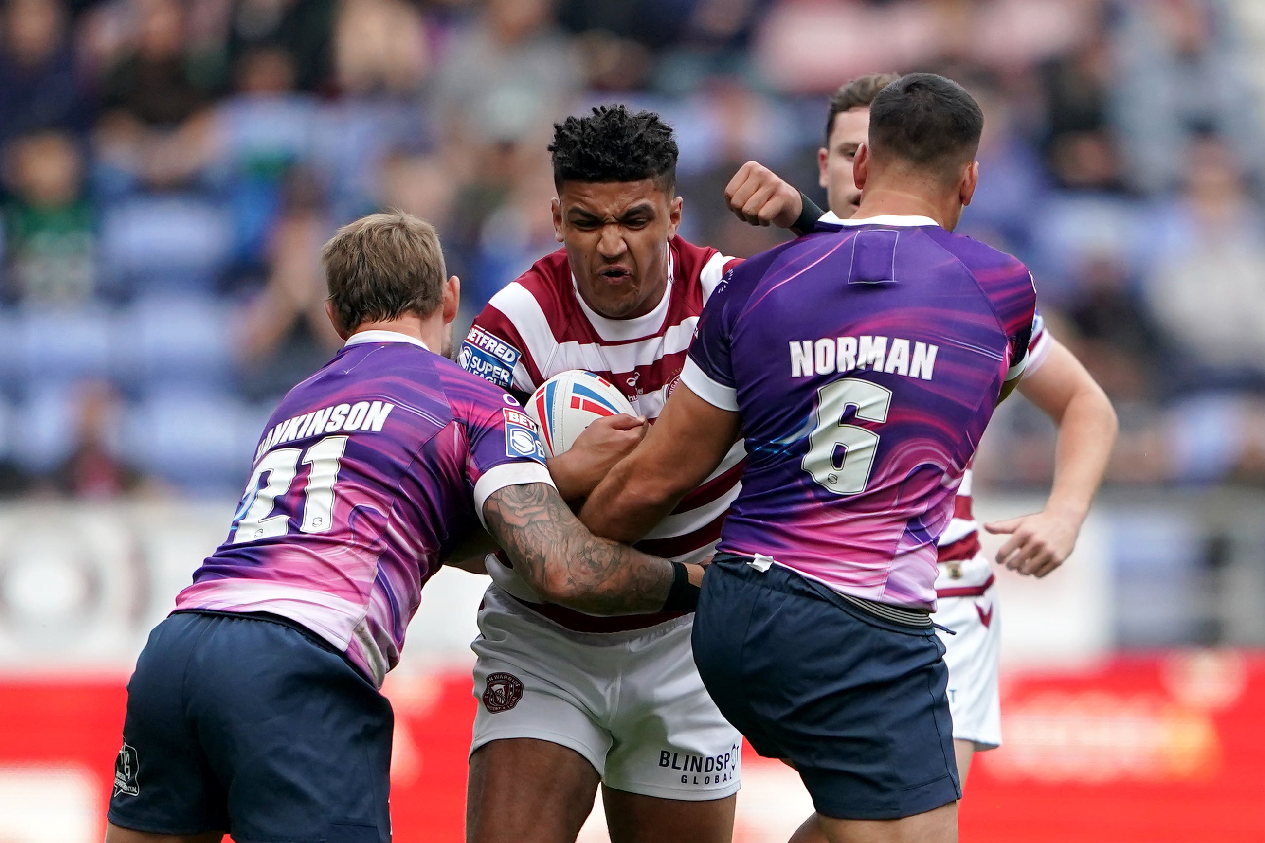 Kai Pearce-Paul (centre) says he will not be distracted by his impending move Down Under (Zac Goodwin/PA)