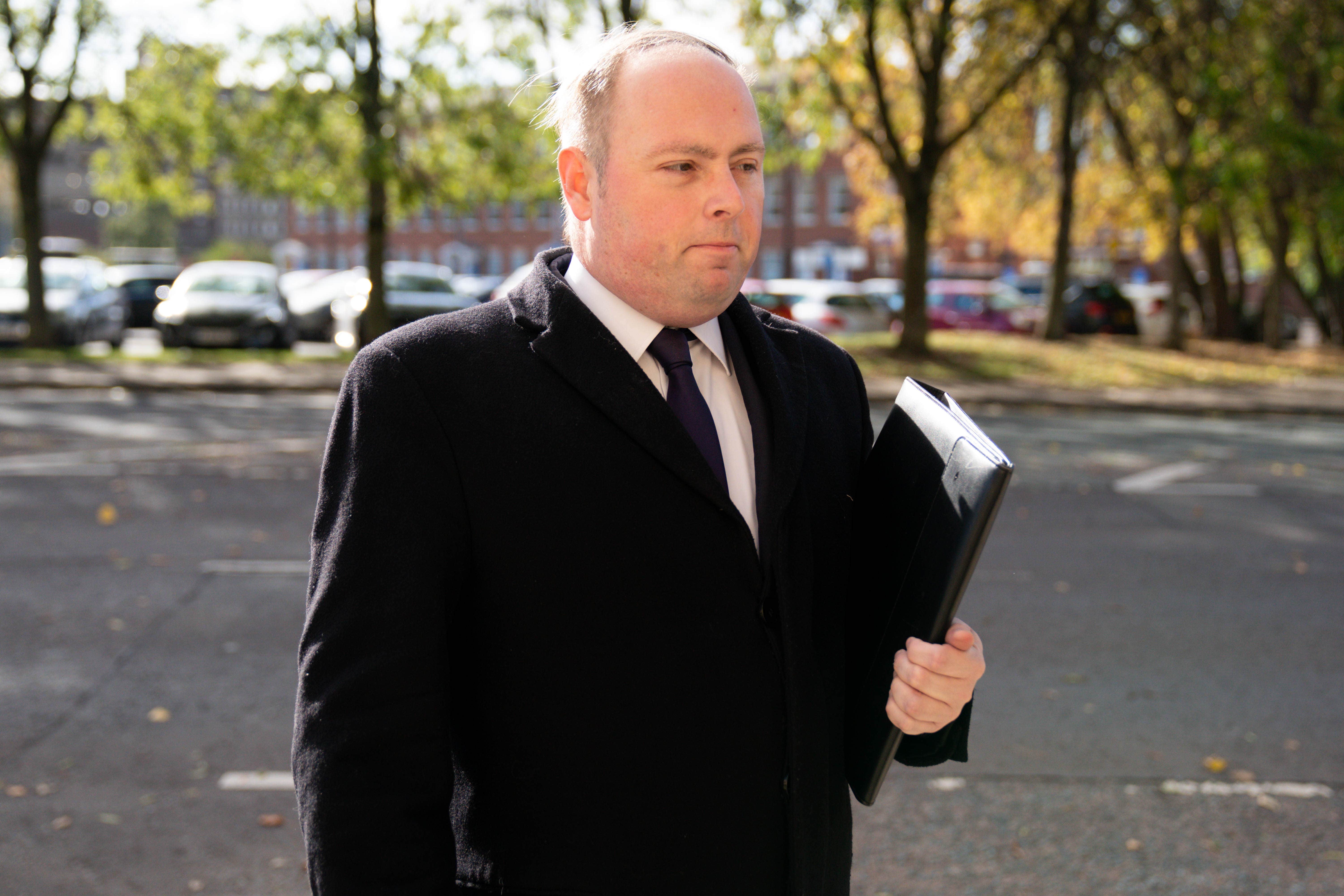 David Mackintosh, the former Conservative MP and ex leader of Northampton Borough Council, arriving at a previous court hearing. (Joe Giddens/PA)