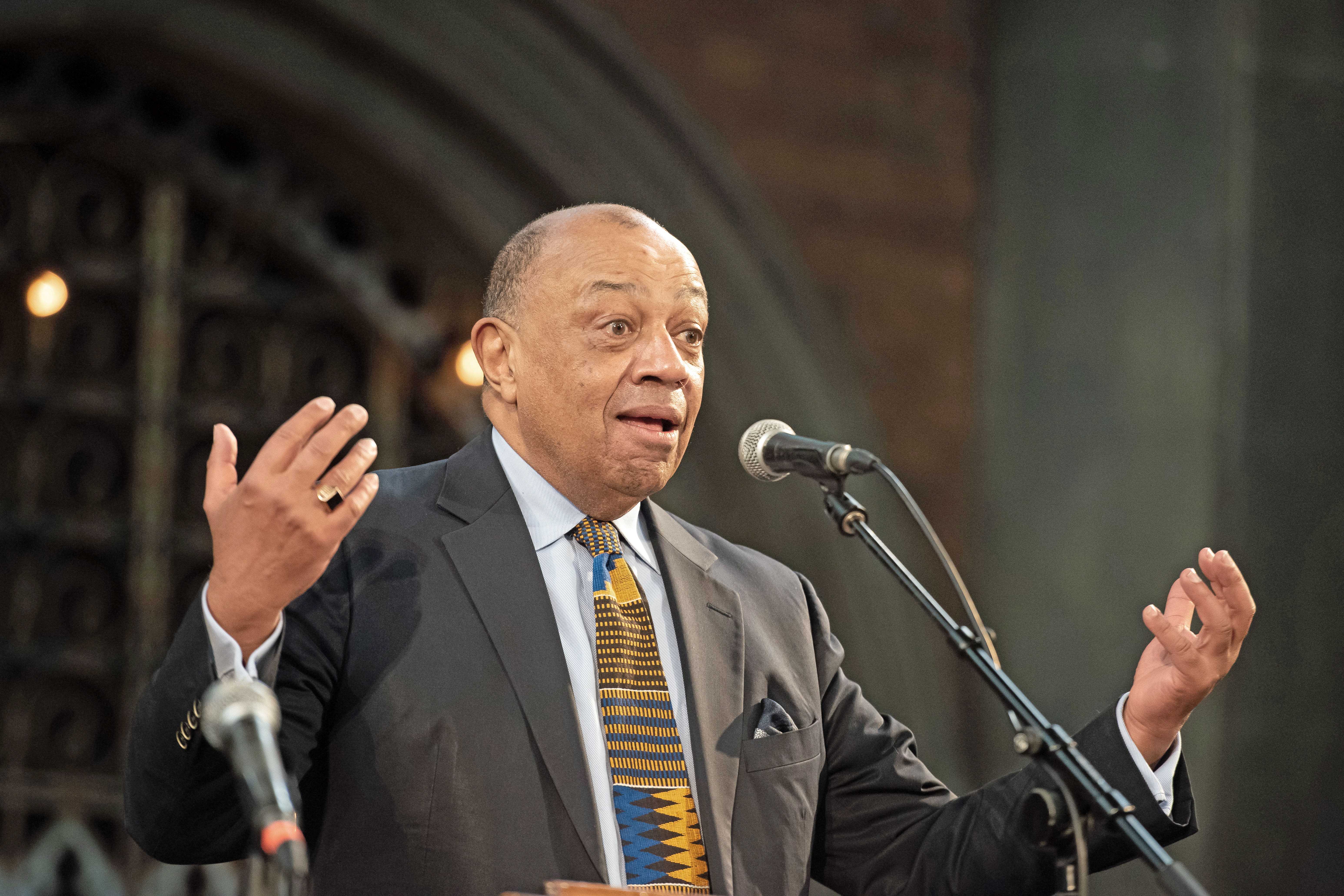 Lord Boateng speaking at the Church of England’s National Education Conference. (Max Colson/Church of England)