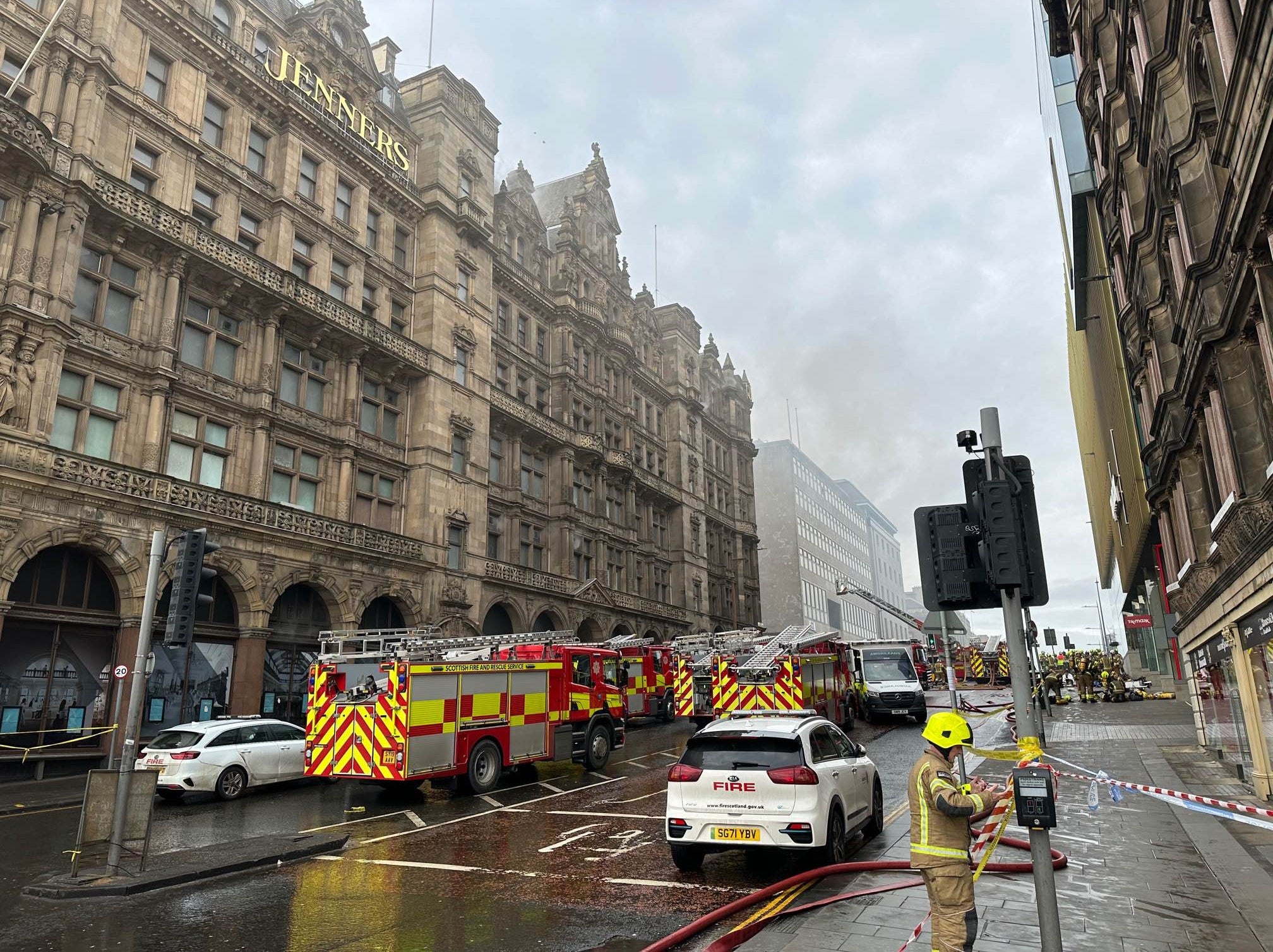 Mr Martin was one of five firefighters taken to hospital following the blaze at the building on Princes Street