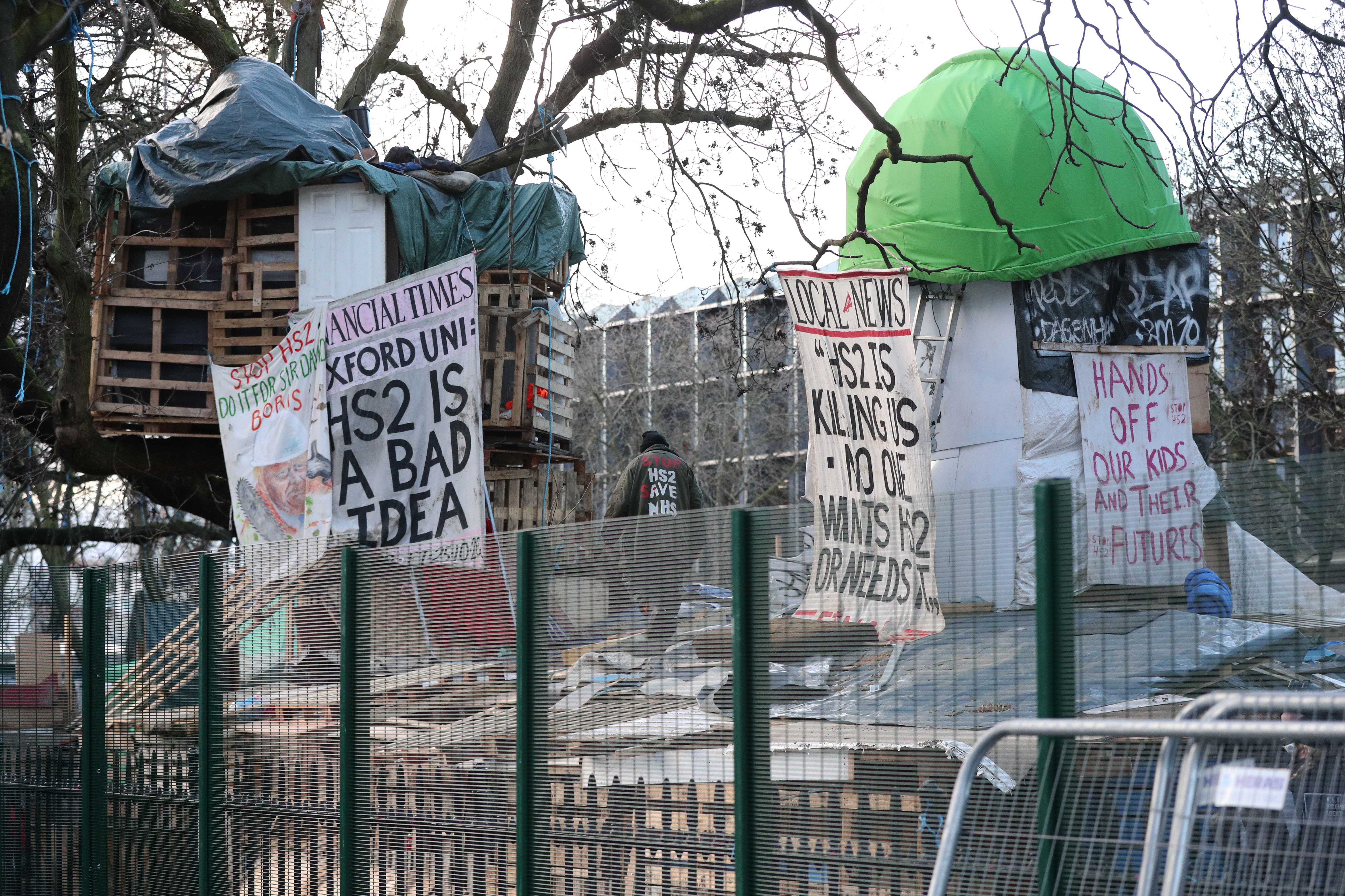 Protesters built a tunnel network (Jonathan Brady/PA)