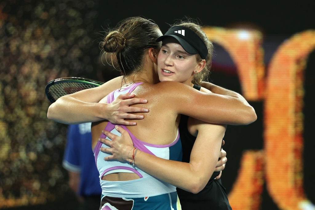 Sabalenka meets Rybakina at the net