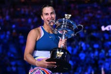 Aryna Sabalenka overcomes Elena Rybakina to win Australian Open in three-set thriller 