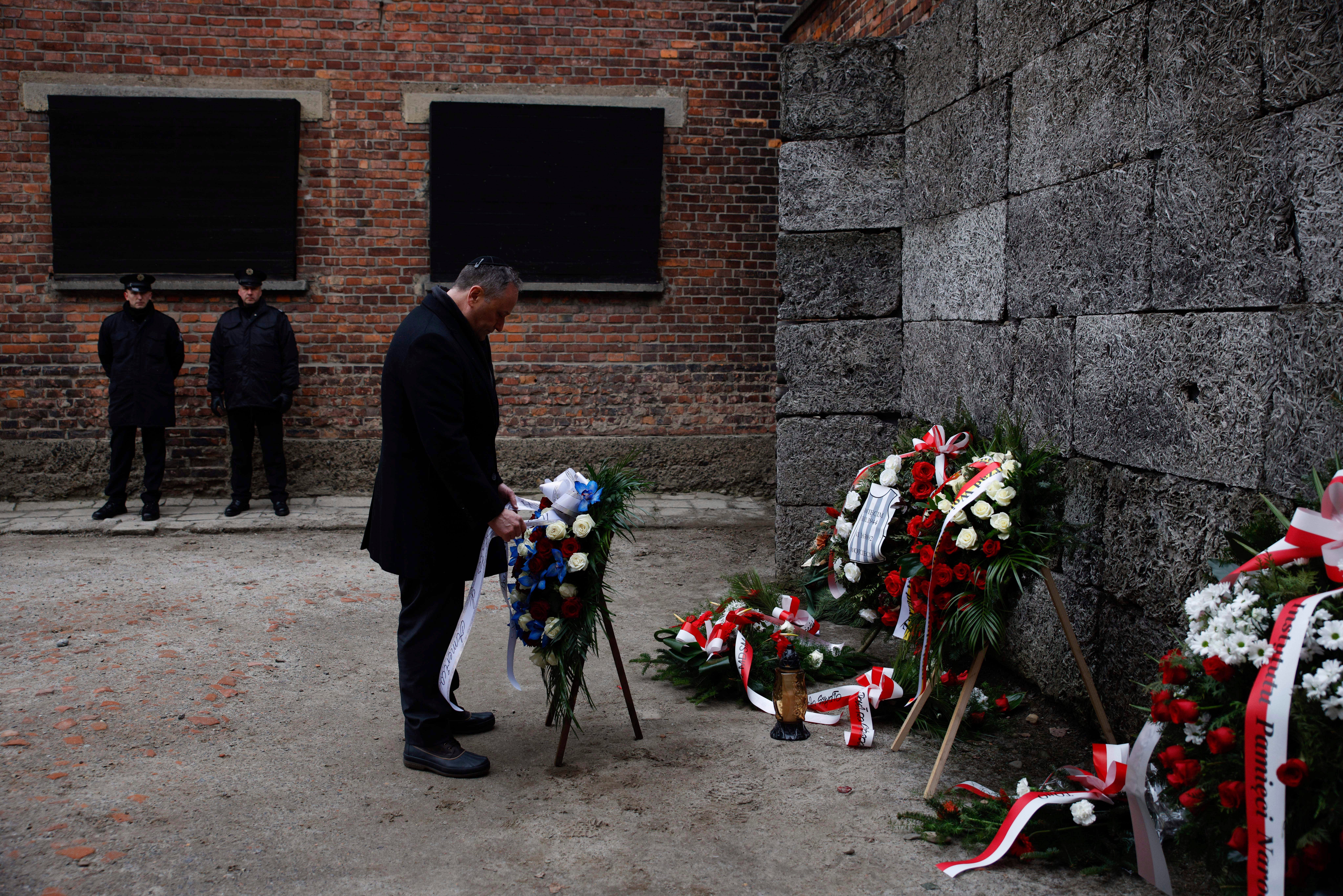Poland Holocaust US Auschwitz Emhoff