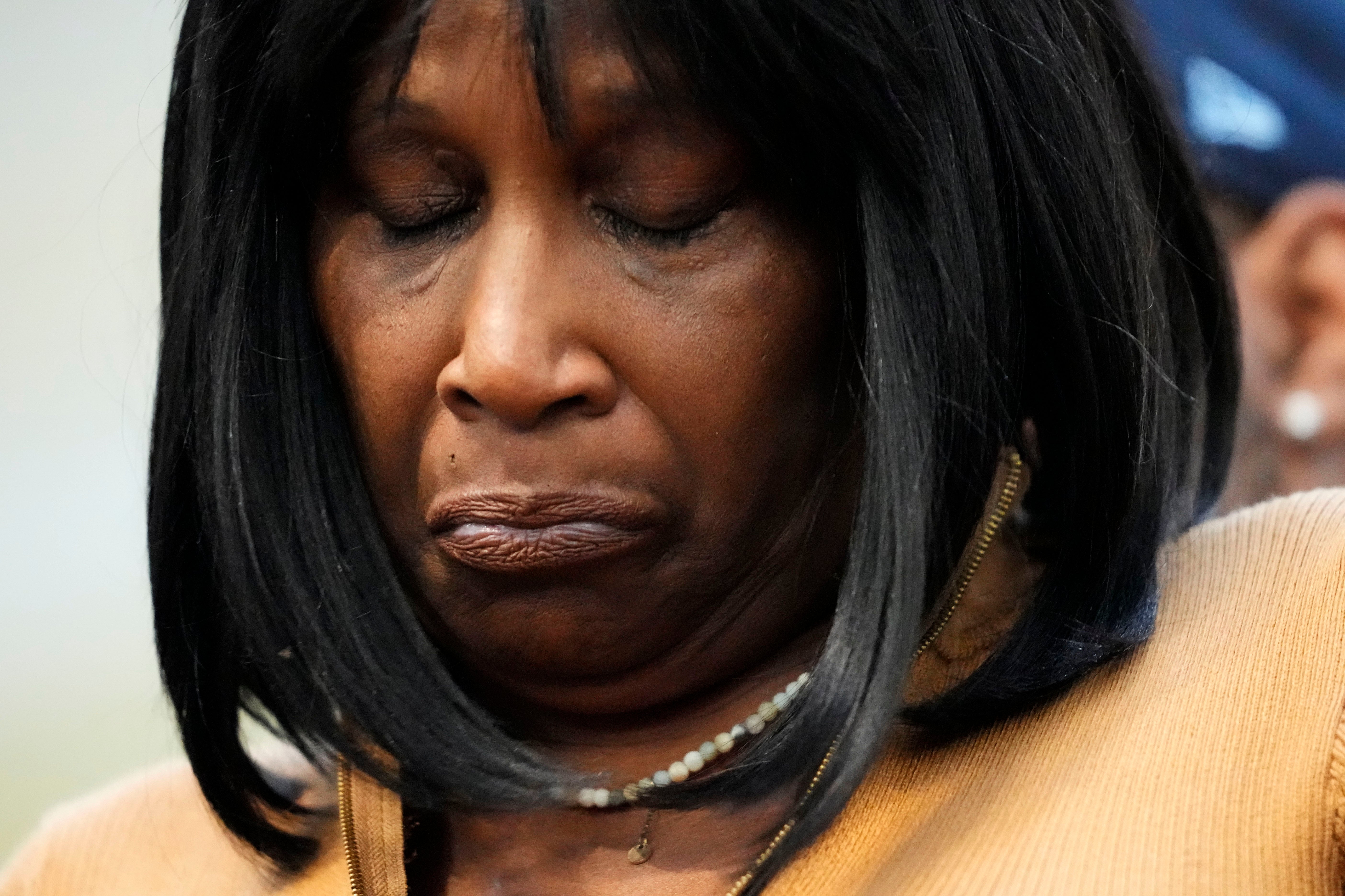 RowVaughn Wells, mother of Tyre Nichols, who died after being beaten by Memphis police officers, at a news conference