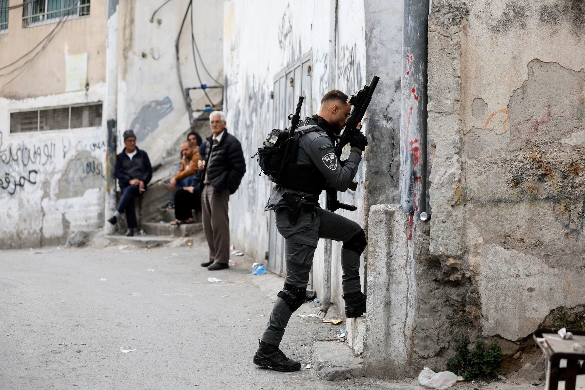 Israeli forces have been building up forces in the occupied West Bank after Friday’s attack on a synagogue