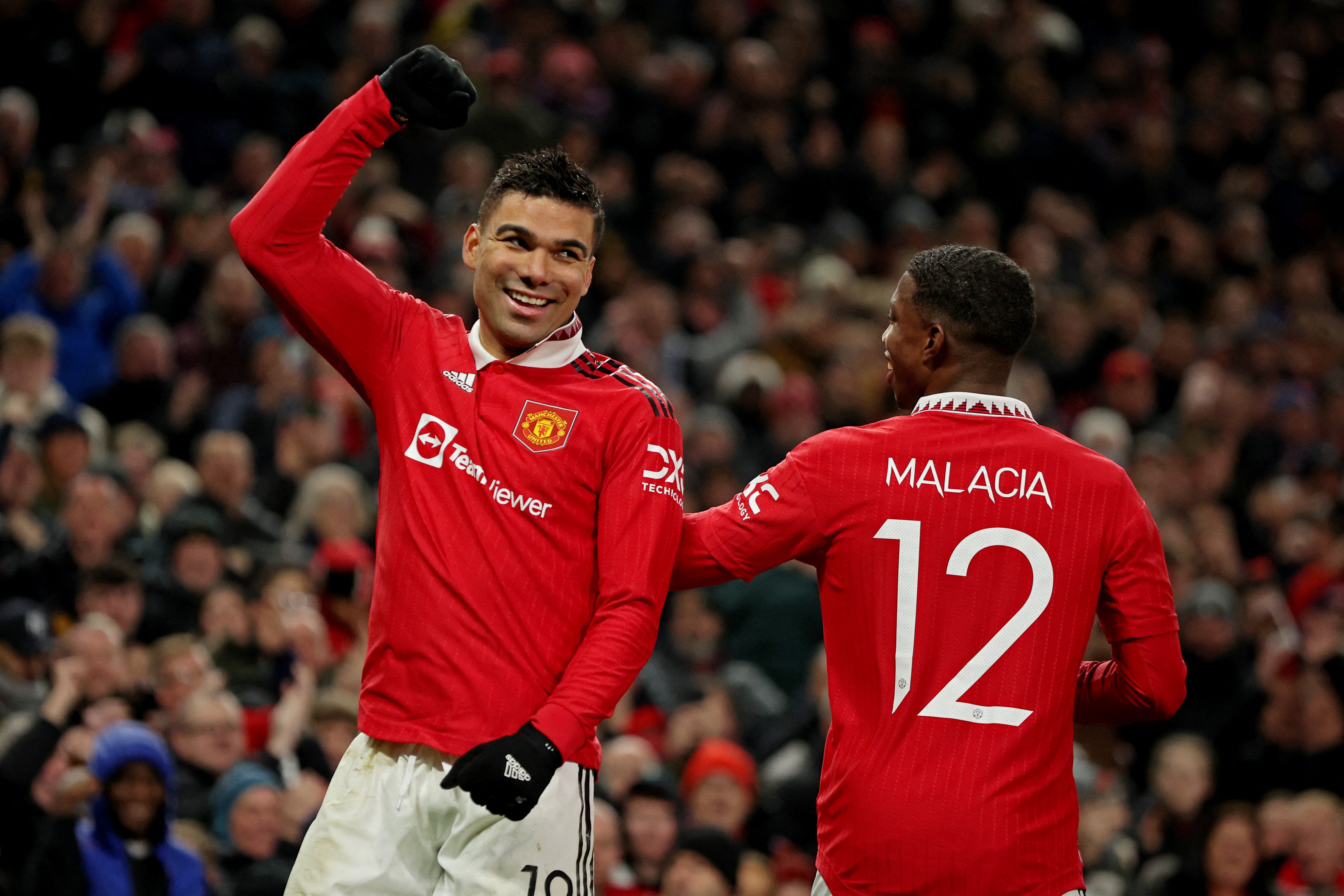 Casemiro celebrates scoring