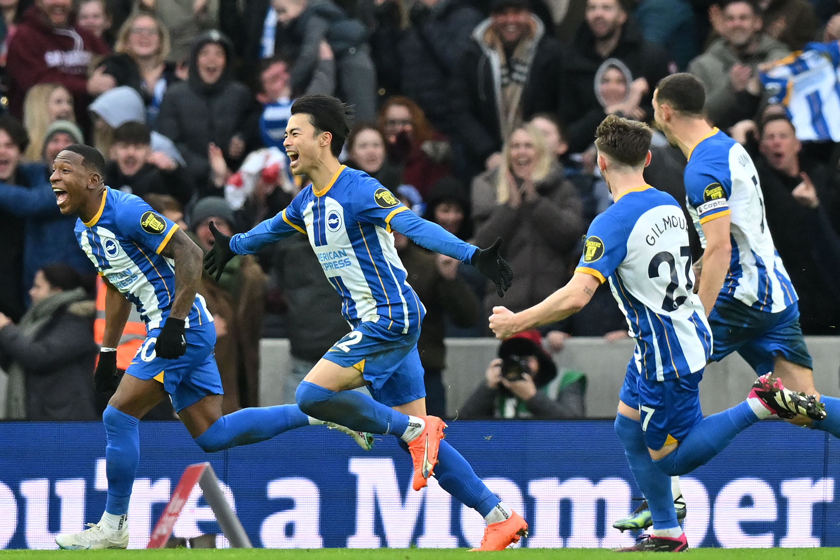 Kaoru Mitoma notched a late winner for Brighton