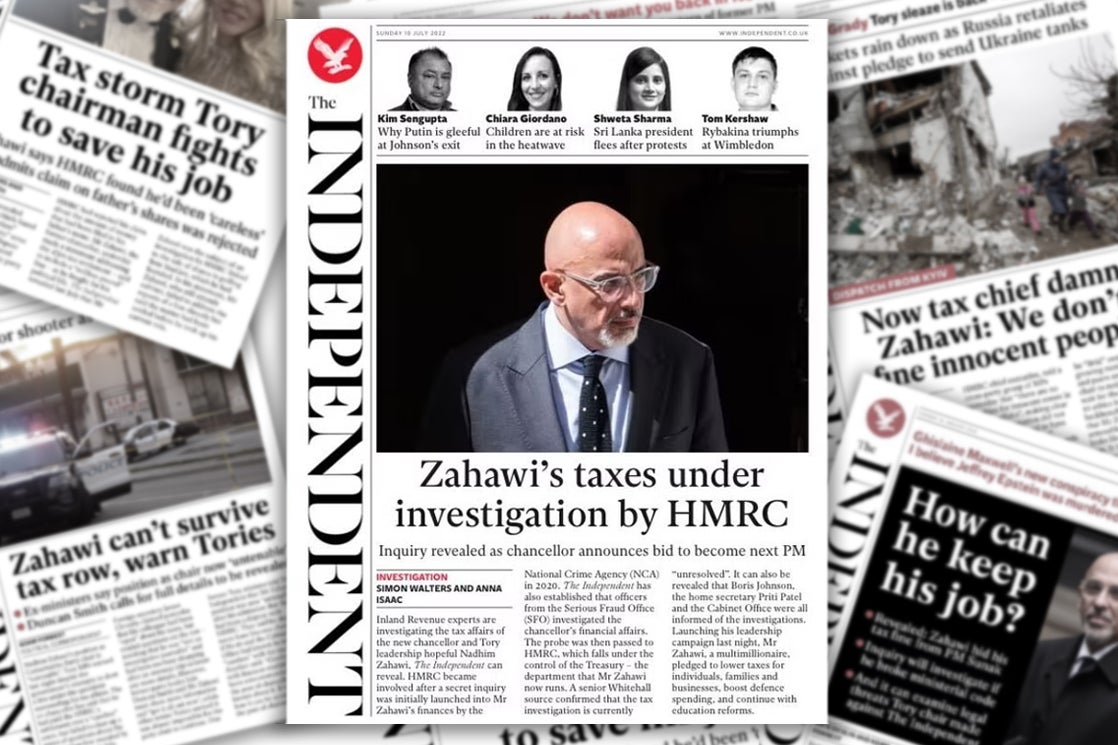 The Independent was first to reveal the investigation into Zahawi’s tax affairs last summer