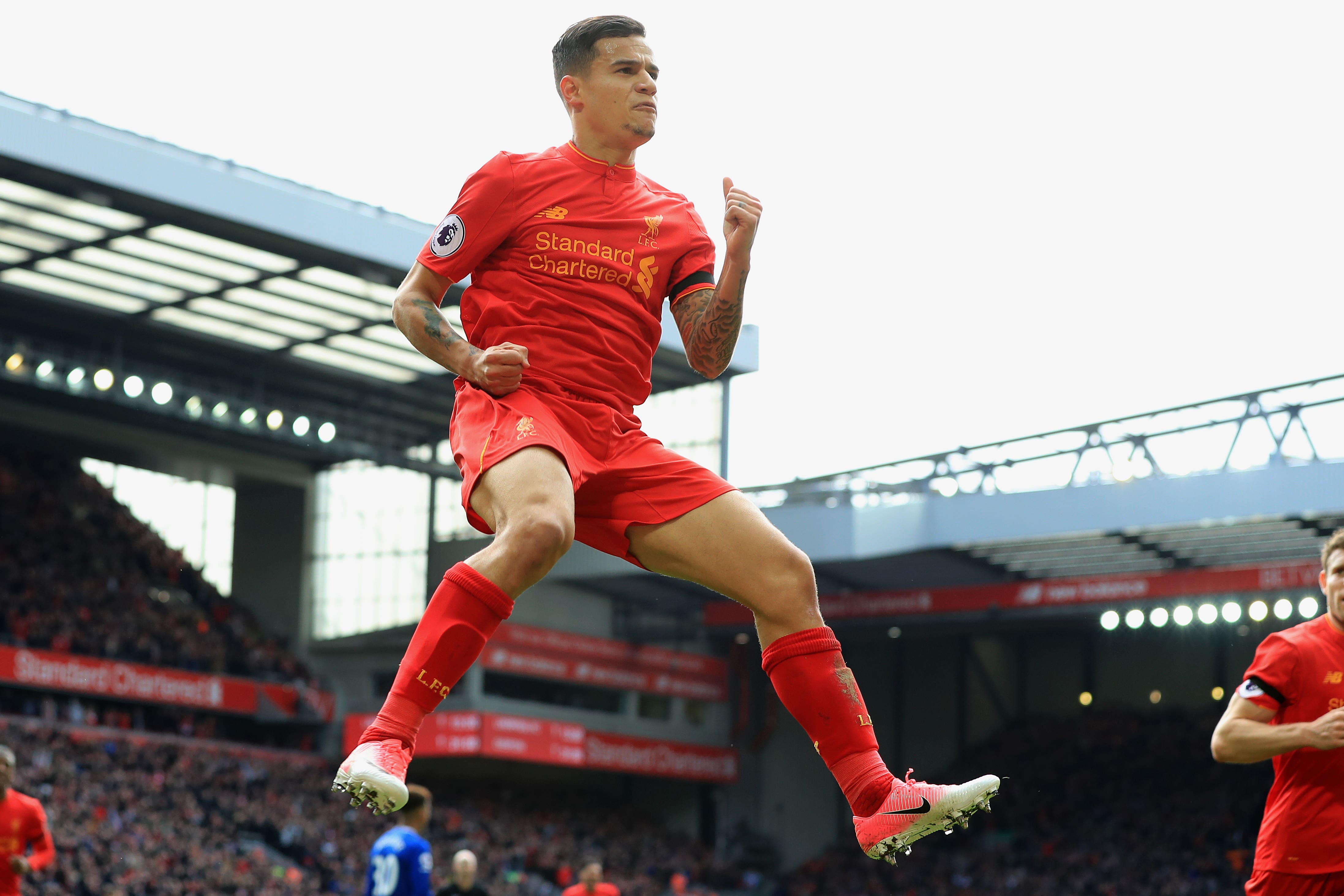 Philippe Coutinho signed for Liverpool on this day in 2013 (Peter Byrne/PA)